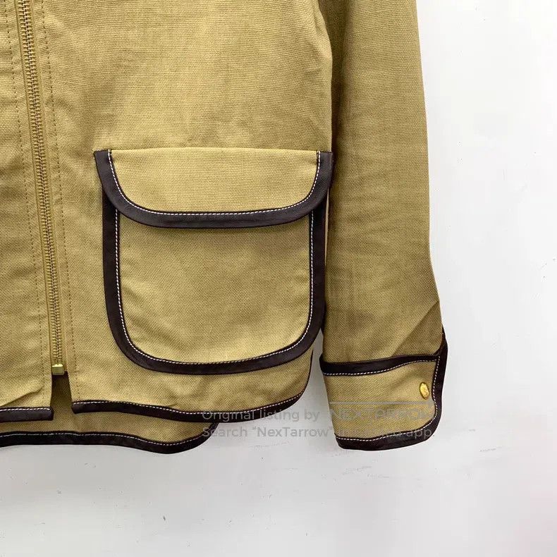 Loewe Loewe Brown Cotton Linen Stand Collar Zip Long Sleeve Jack Size XXS / US 00 / IT 34 - 4 Thumbnail