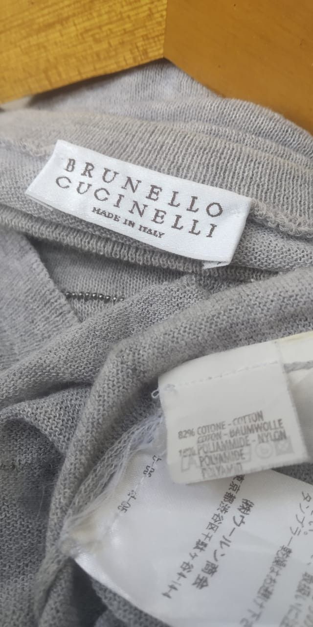Brunello Cucinelli Brunello cucinelli grey medium stripe tops Size M / US 6-8 / IT 42-44 - 6 Thumbnail
