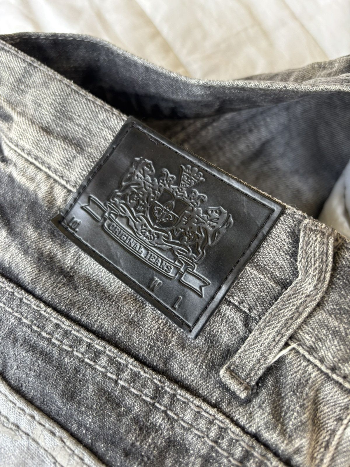 Kapital Vintage Thrashed Smoke Gray Distressed Denim Jeans Size US 33 - 10 Thumbnail