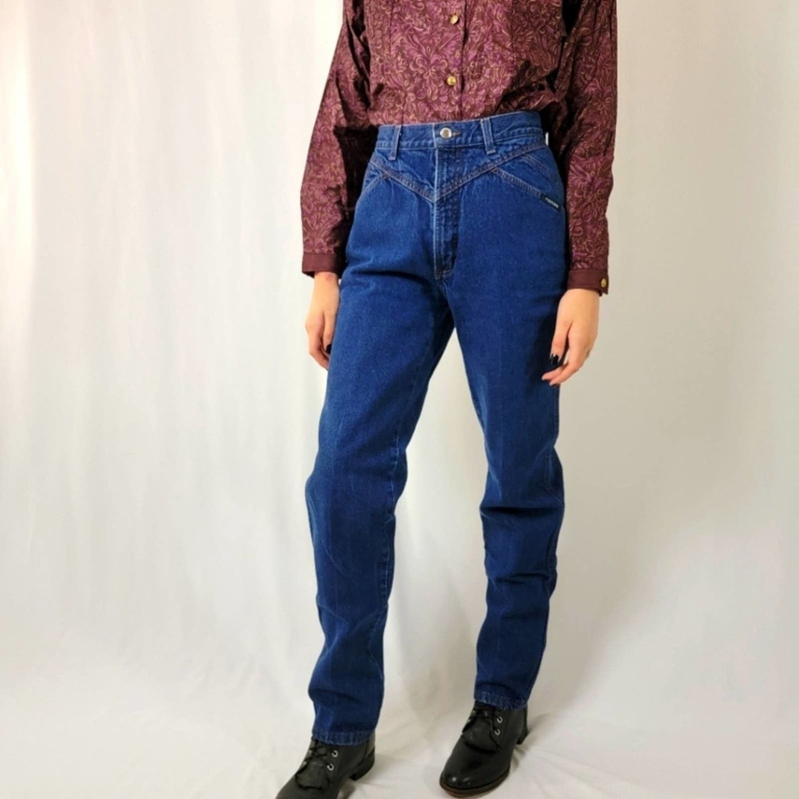 Vintage Vintage Western High Waisted Rockies Jeans Size 29" - 6 Thumbnail