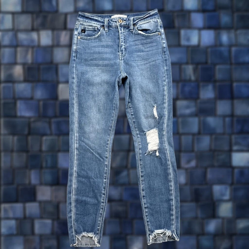 Vintage VINTAGE KanCan Jeans Distressed Women's 26 Denim Blue High Rise Ankle Relaxed Regular Tighten Size 26" / US 2 / IT 38 - 1 Thumbnail