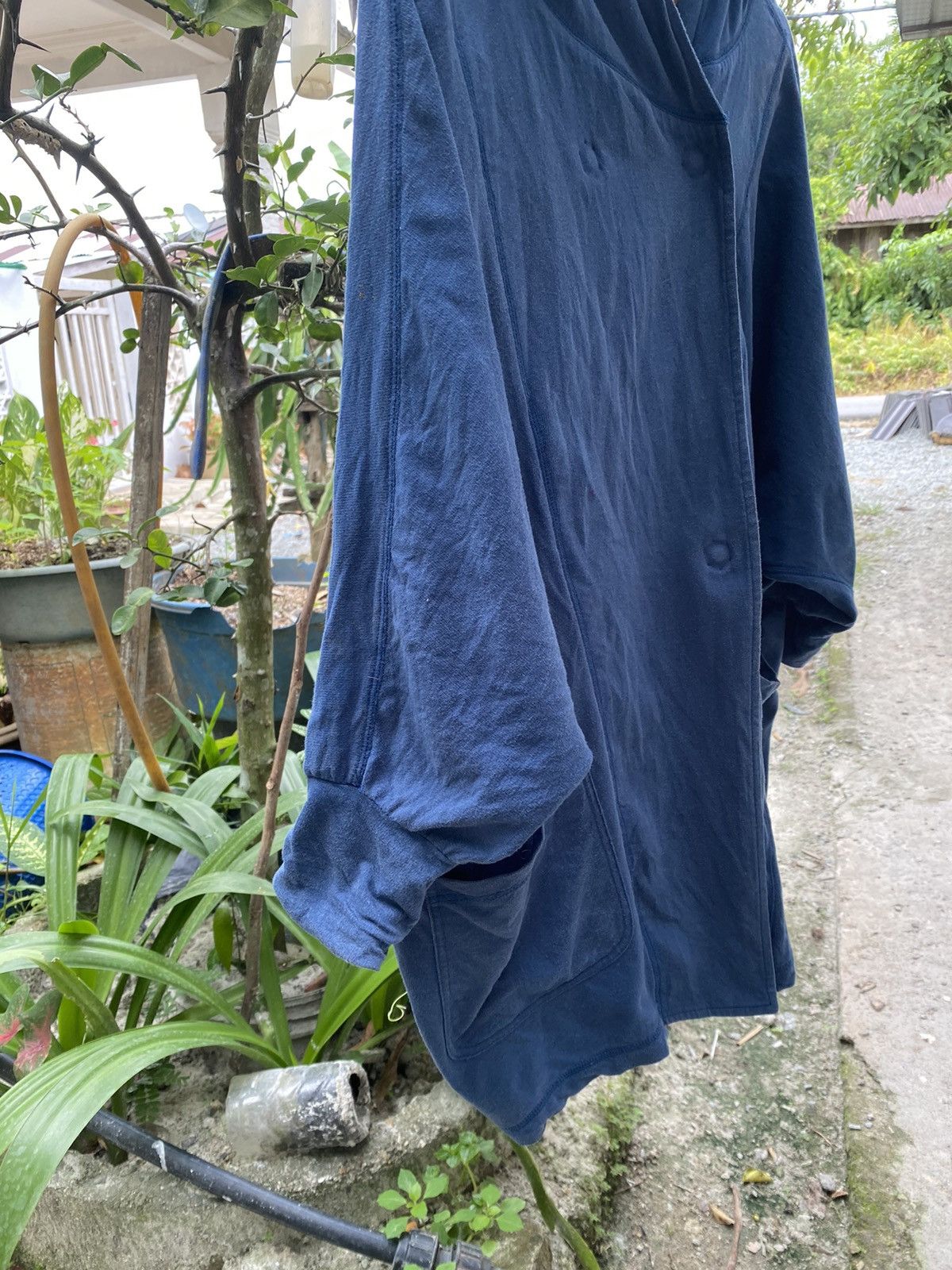 mercibeaucoup No: MB48-JA236 Poncho Hoodies mercibeaucoup Blue Jackets Size US L / EU 52-54 / 3 - 3 Thumbnail