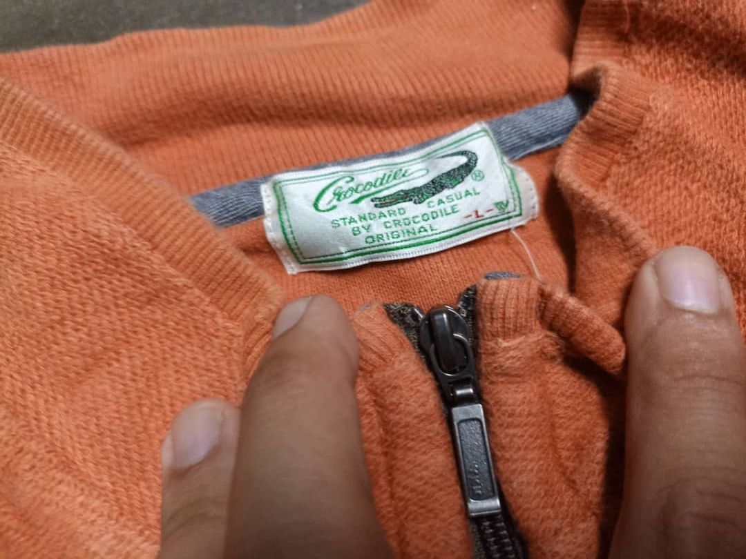 Japanese Brand Crocodile half zip Sweatshirt Size US L / EU 52-54 / 3 - 7 Thumbnail