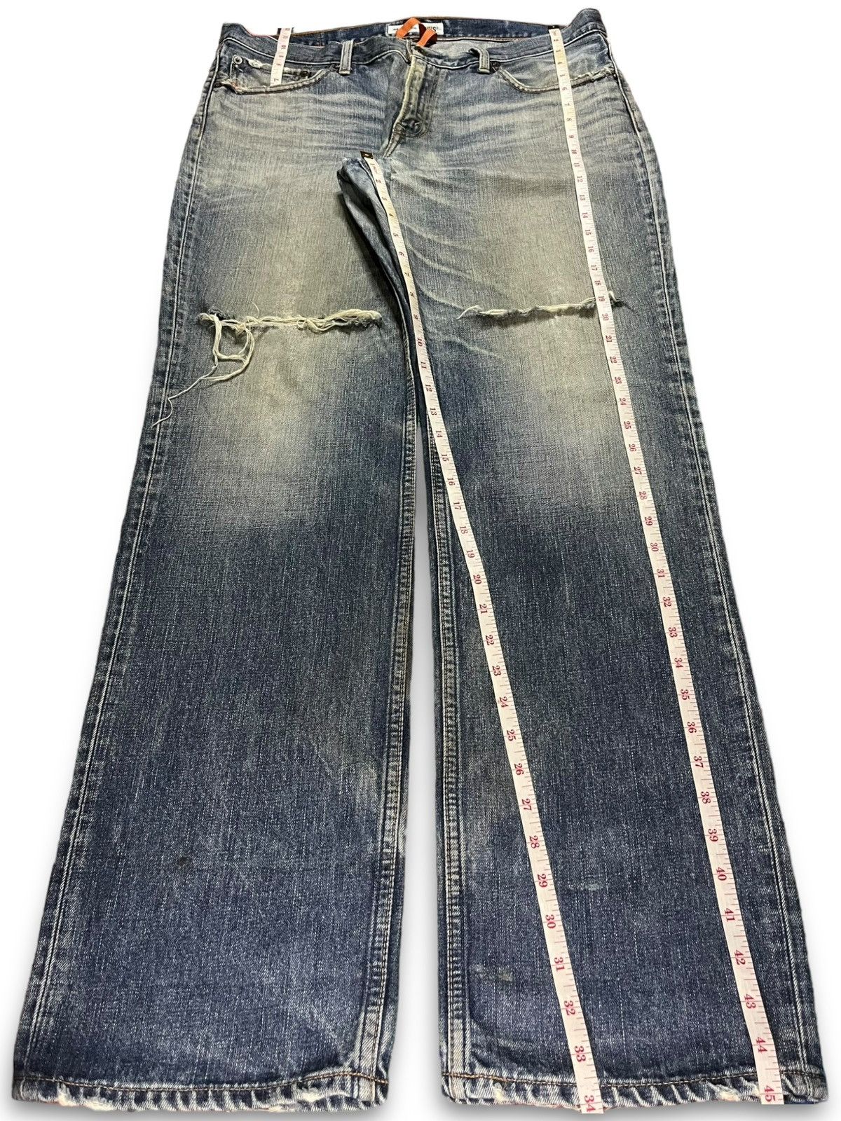 Levi's Vintage Levis 502 Classic Faded Wash Distressed Baggy Jeans Size US 37 - 13 Thumbnail