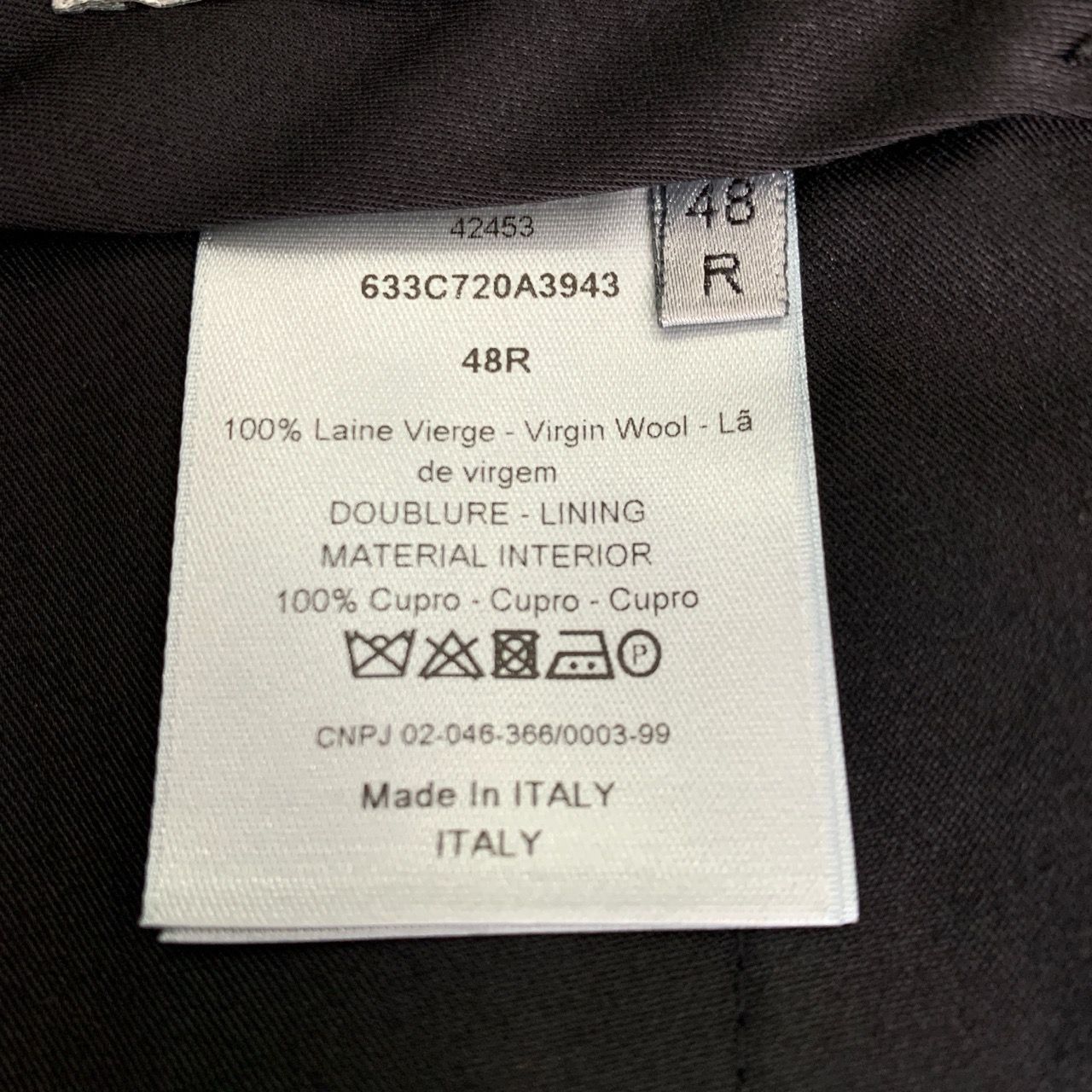 Dior Dior Mens Navy Blue Virgin Wool Straight-Leg Suit Trousers 4 Size US 32 / EU 48 - 3 Thumbnail
