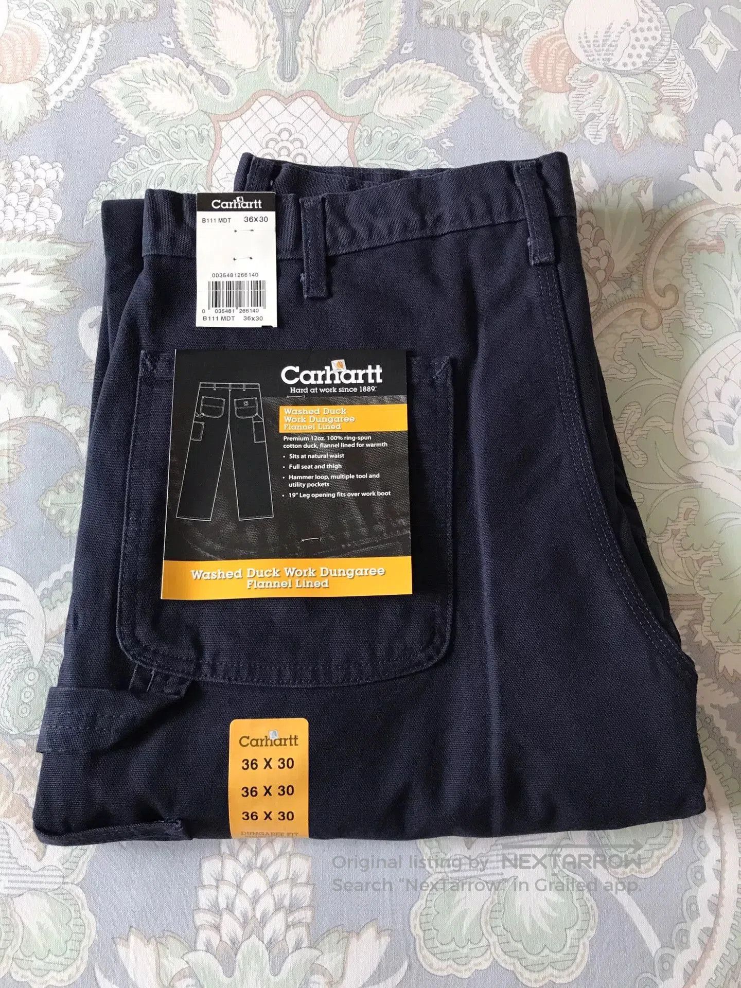 Carhartt Carhartt B111 Flannel Lined Work Pants. Size US 36 / EU 52 - 1 Thumbnail