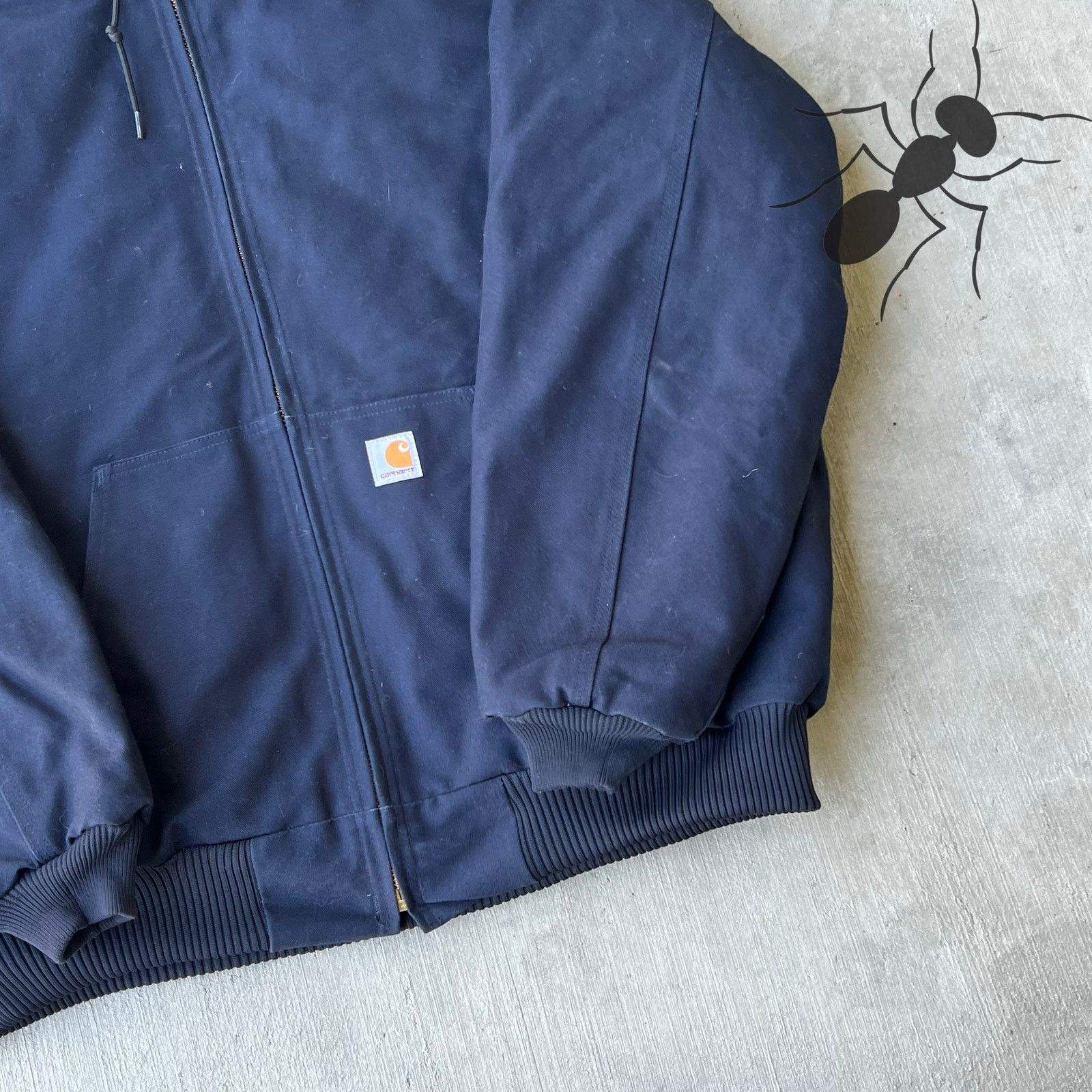 Carhartt × Vintage Carhartt J140 DNY blue hooded work wear jacket Size US XL / EU 56 / 4 - 3 Thumbnail