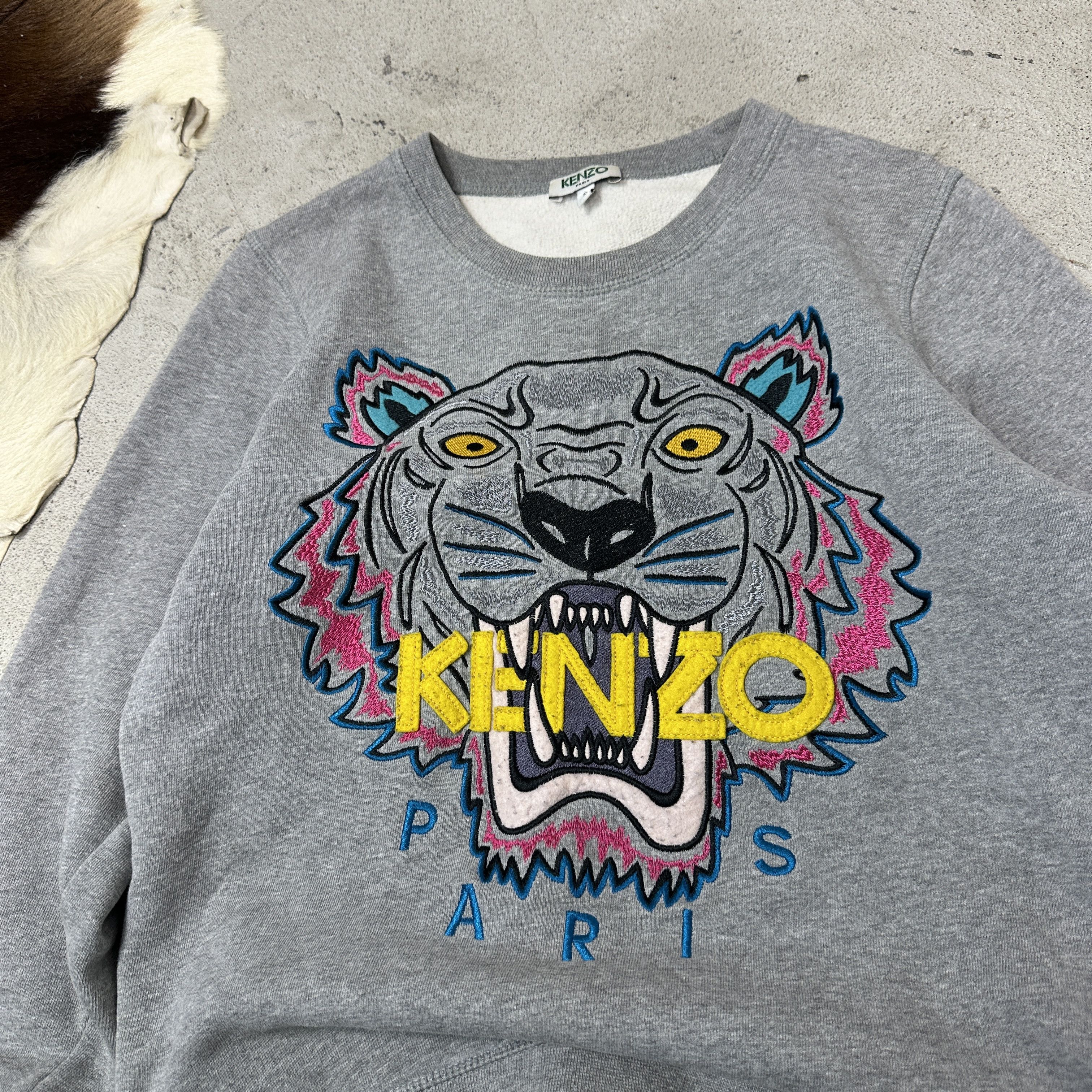 Kenzo Vintage Streetwear Sporty Tiger Printed Kenzo Sweatshirt Y2K Size S / US 4 / IT 40 - 3 Thumbnail