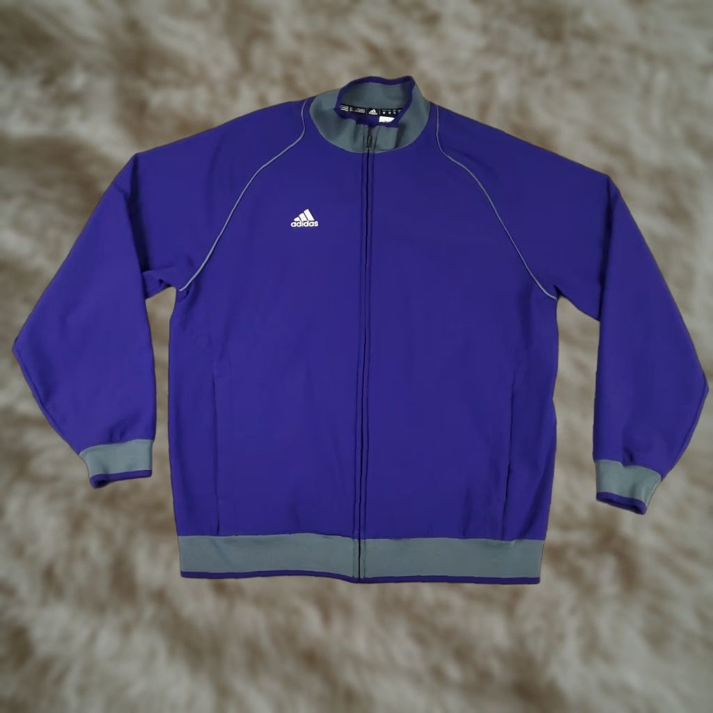 Adidas Adidas Jacket Mens Regular Size M Purple Full Zip Track Jacket Size US M / EU 48-50 / 2 - 1 Thumbnail
