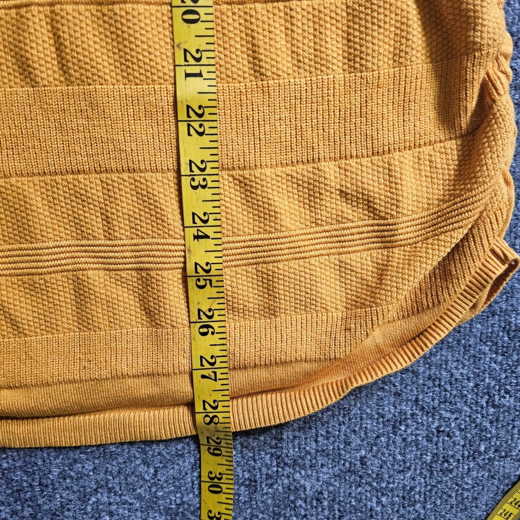 Vintage Lane Bryant Sweater Womens 20 Yellow Knit Texture Short Sleeve Stretch Casual Size 3XL / US 20-22 - 7 Thumbnail