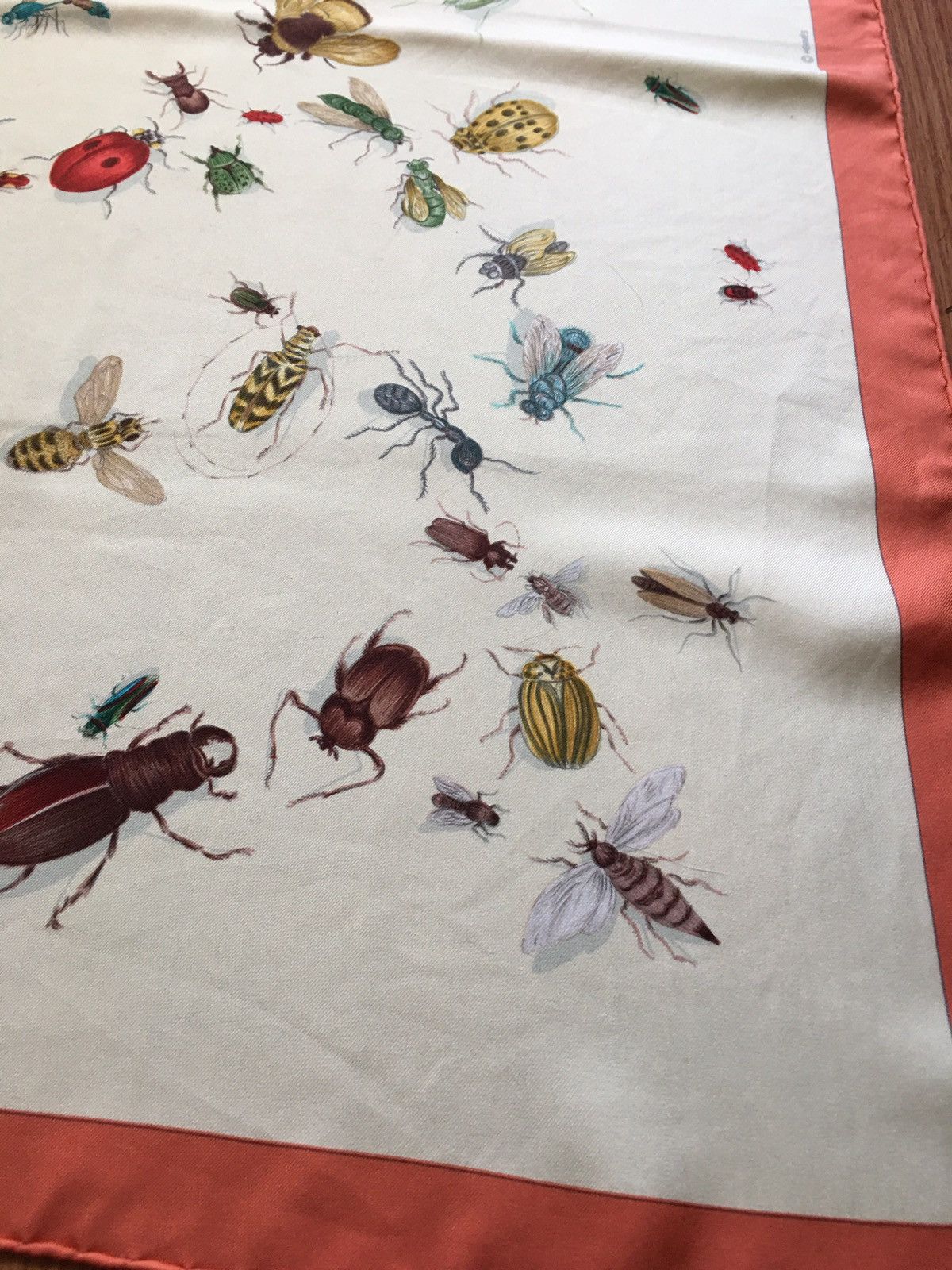 Hermes LES INSECTES HERMES by Hugo Grygkar Vintage Silk Scarf Size ONE SIZE - 8 Thumbnail