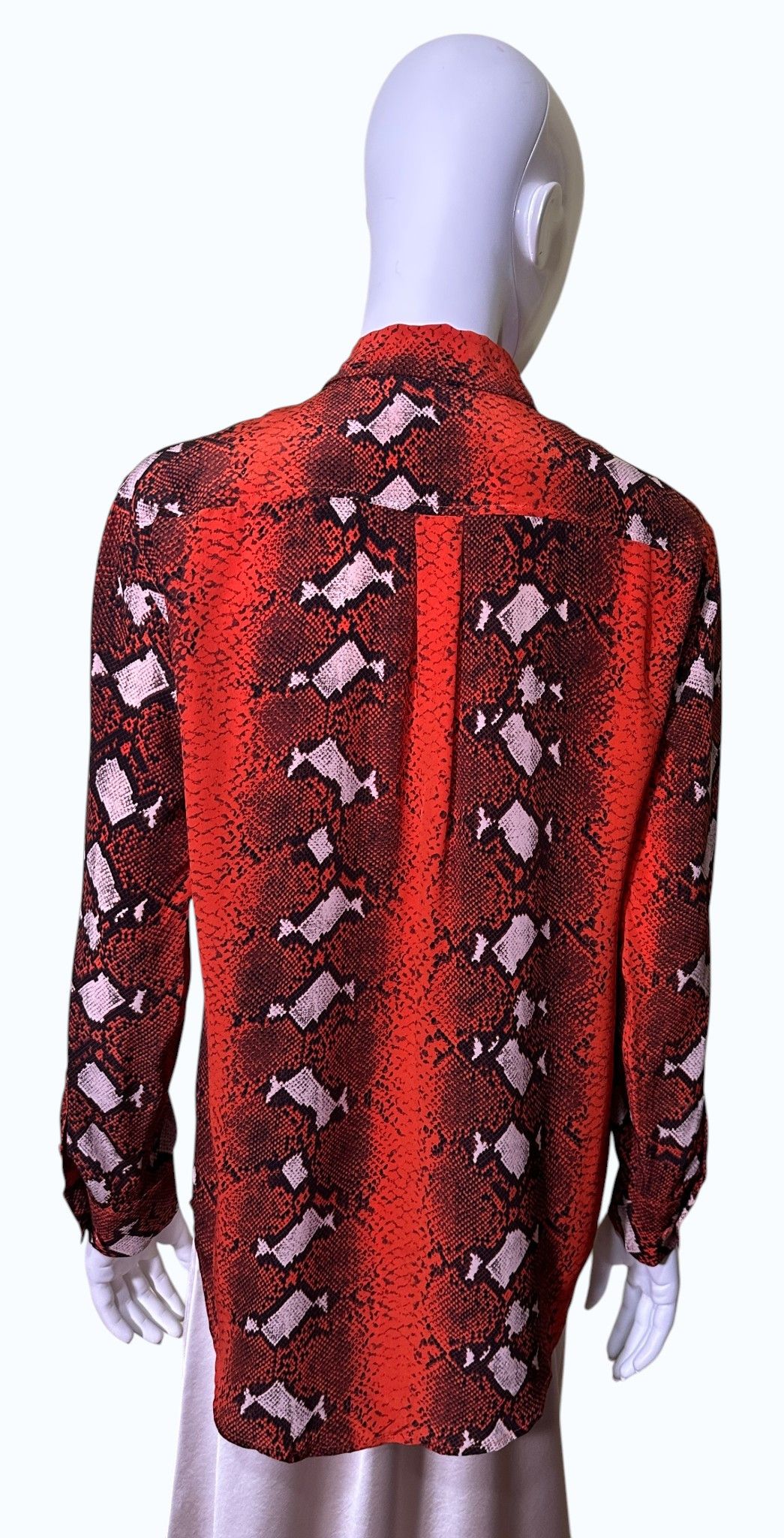 Equipment Top Silk Shirt Red Snakeskin Size S / US 4 / IT 40 - 4 Thumbnail