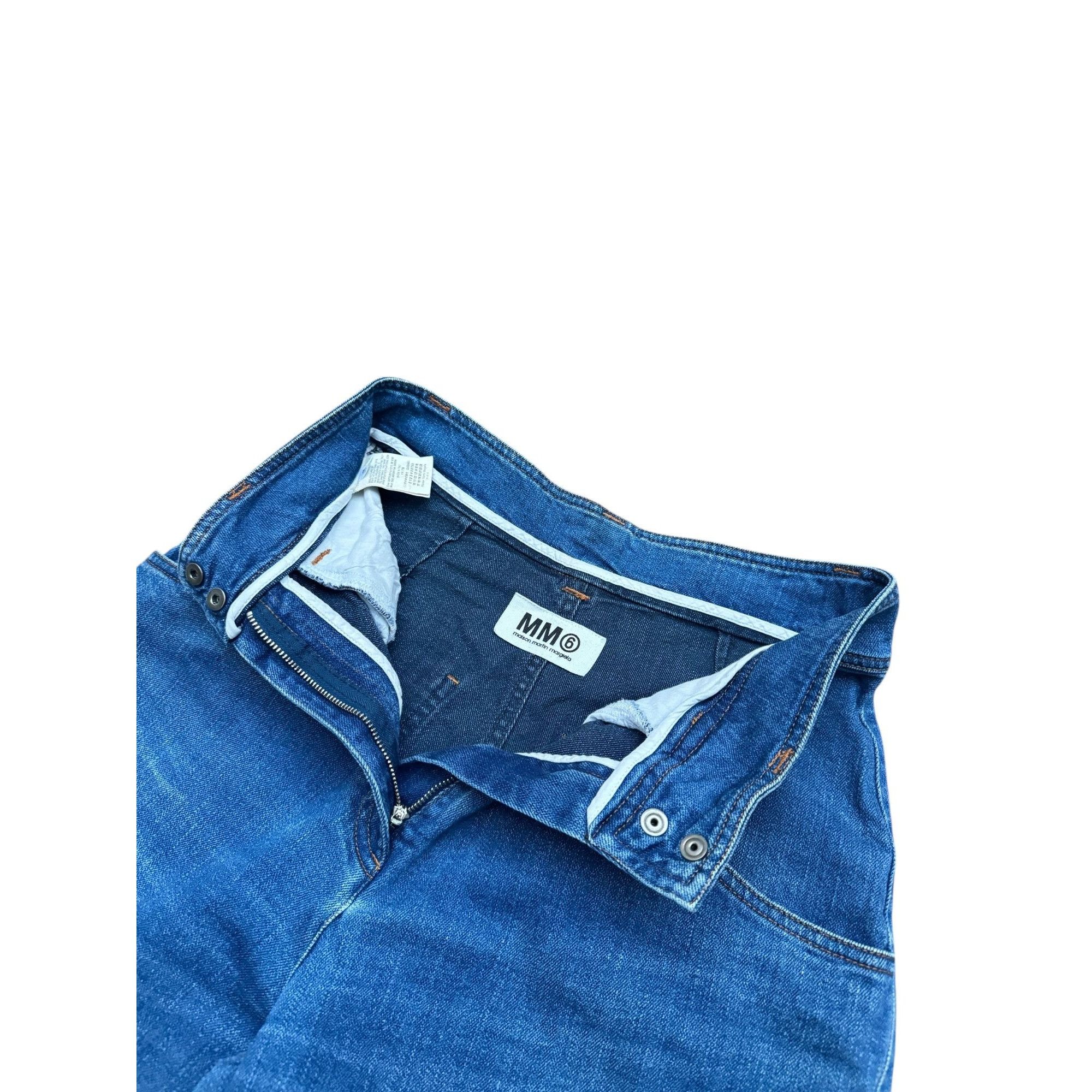 Maison Margiela FW 2010 Blue Wide-Leg Denim Jeans Size 27" / US 4 / IT 40 - 5 Thumbnail