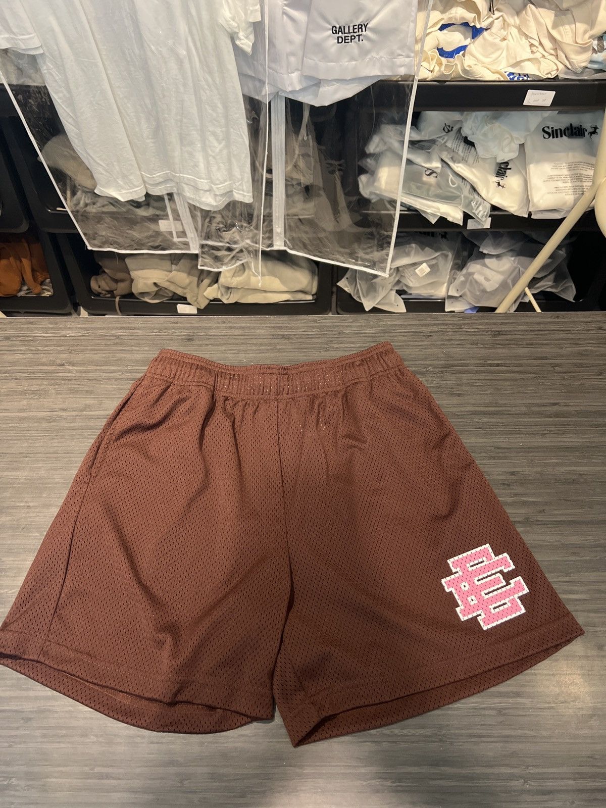 Eric Emanuel Eric Emanuel Basic Shorts Brown Pink XL | Grailed