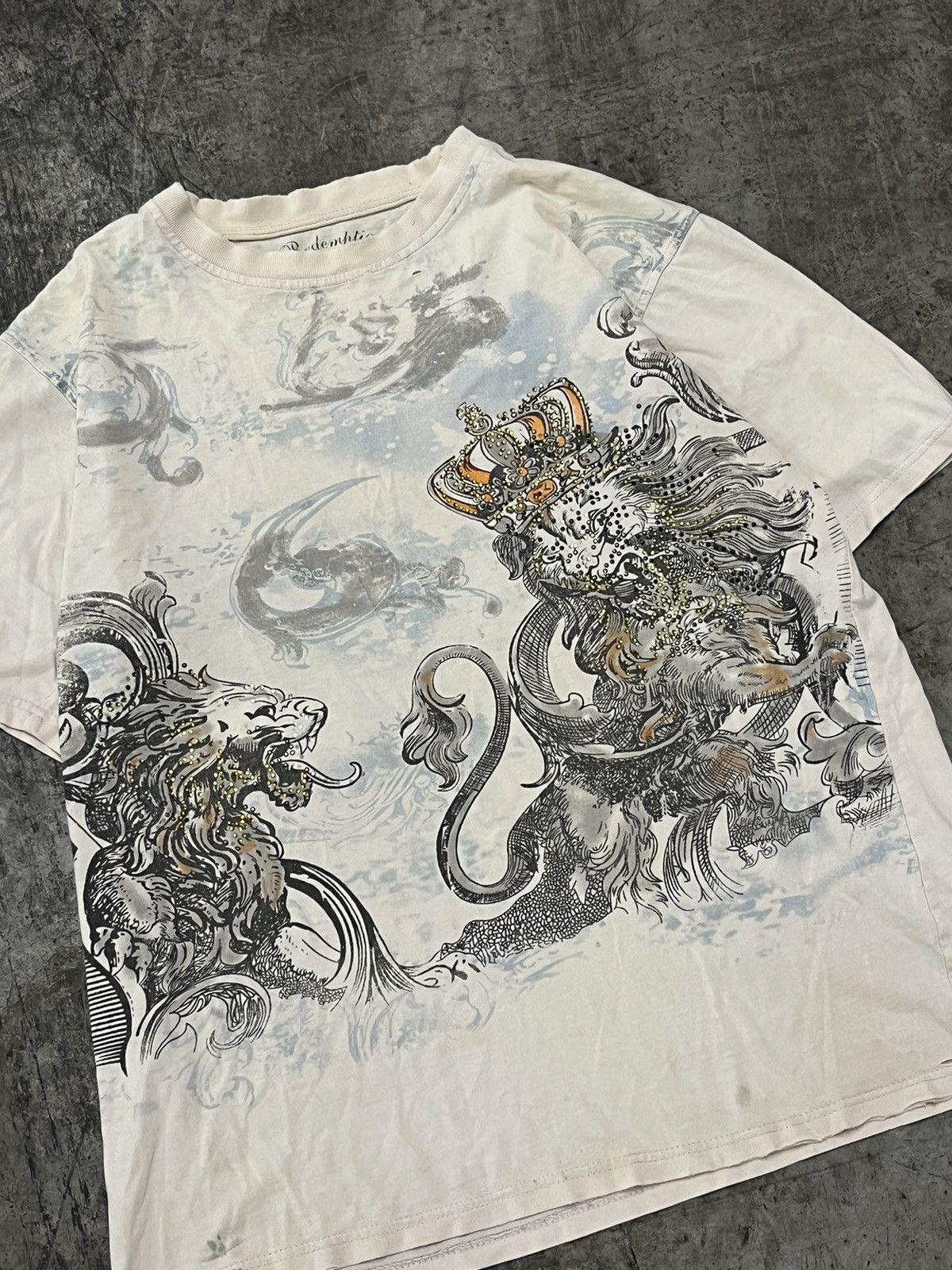 Ed Hardy × Vintage Ed hardy style y2k tee shirt hype rare skater grunge Size US L / EU 52-54 / 3 - 3 Thumbnail
