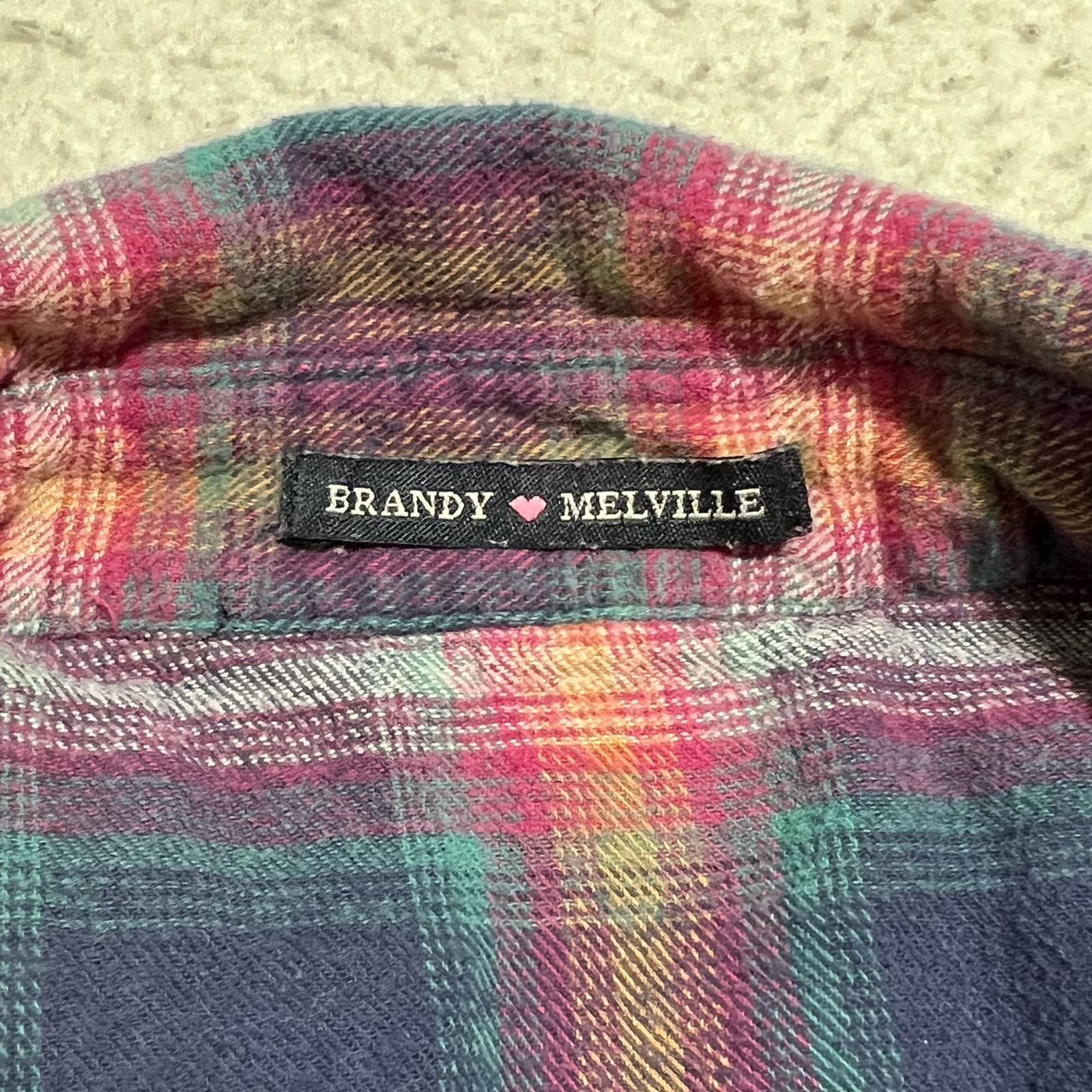 Brandy Melville Brandy Melville Women’s One Size Flannel Plaid Button Up Size ONE SIZE - 3 Thumbnail