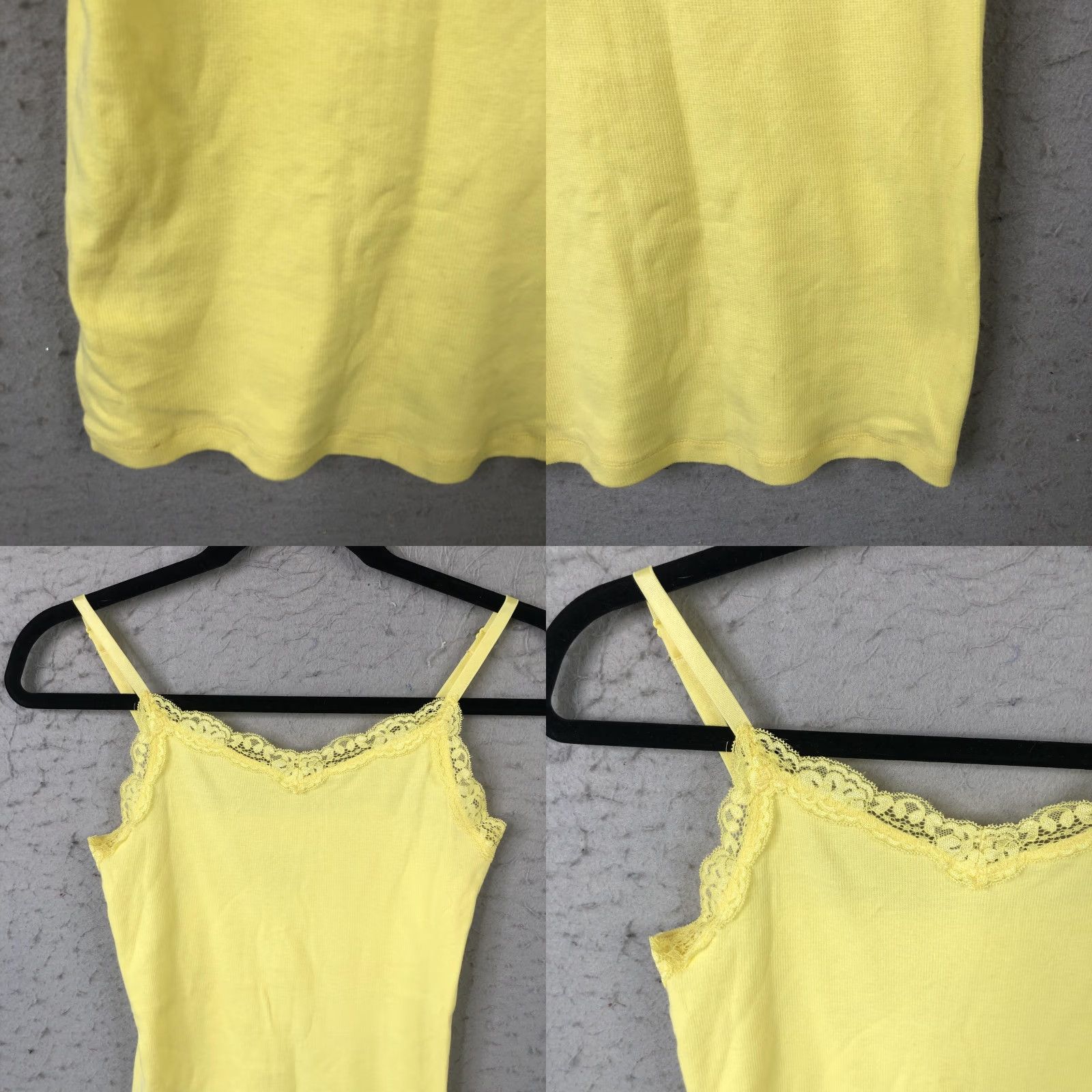 Faded Glory VINTAGE Faded Glory Camisole Tank Top Womens S Yellow Lace Trim Y2K Longline Size S / US 4 / IT 40 - 8 Thumbnail