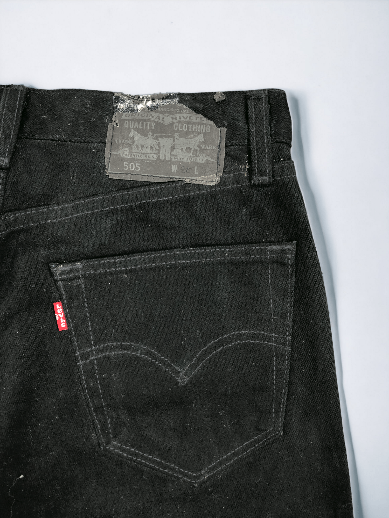 Levi's Vintage Levis 505 Full Black Jeans 28x29.5 S0018 Size US 28 / EU 44 - 10 Thumbnail