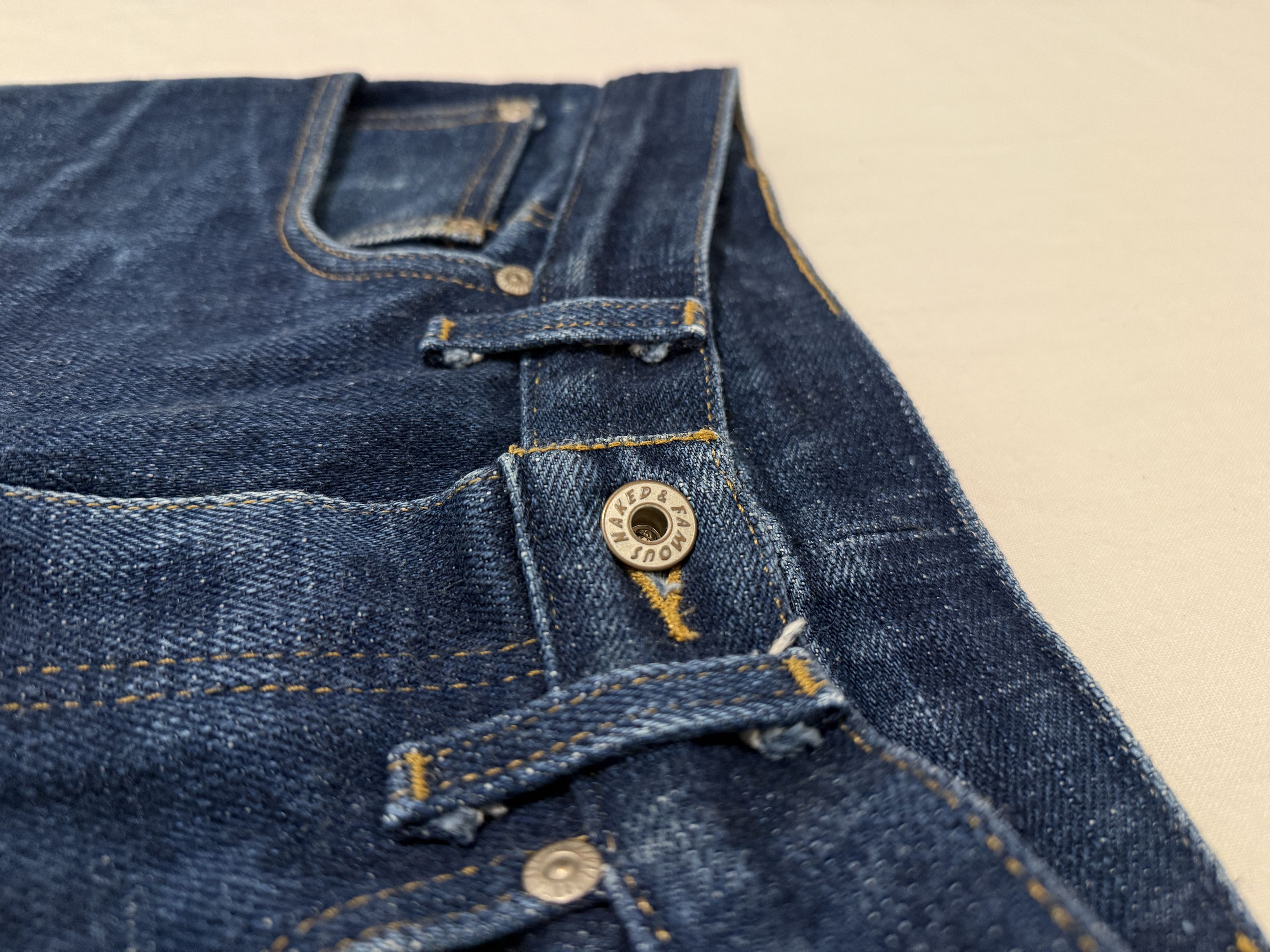 Naked & Famous Elephant 9 "Wild Blue" Selvedge Denim Jeans Size US 29 - 1 Thumbnail