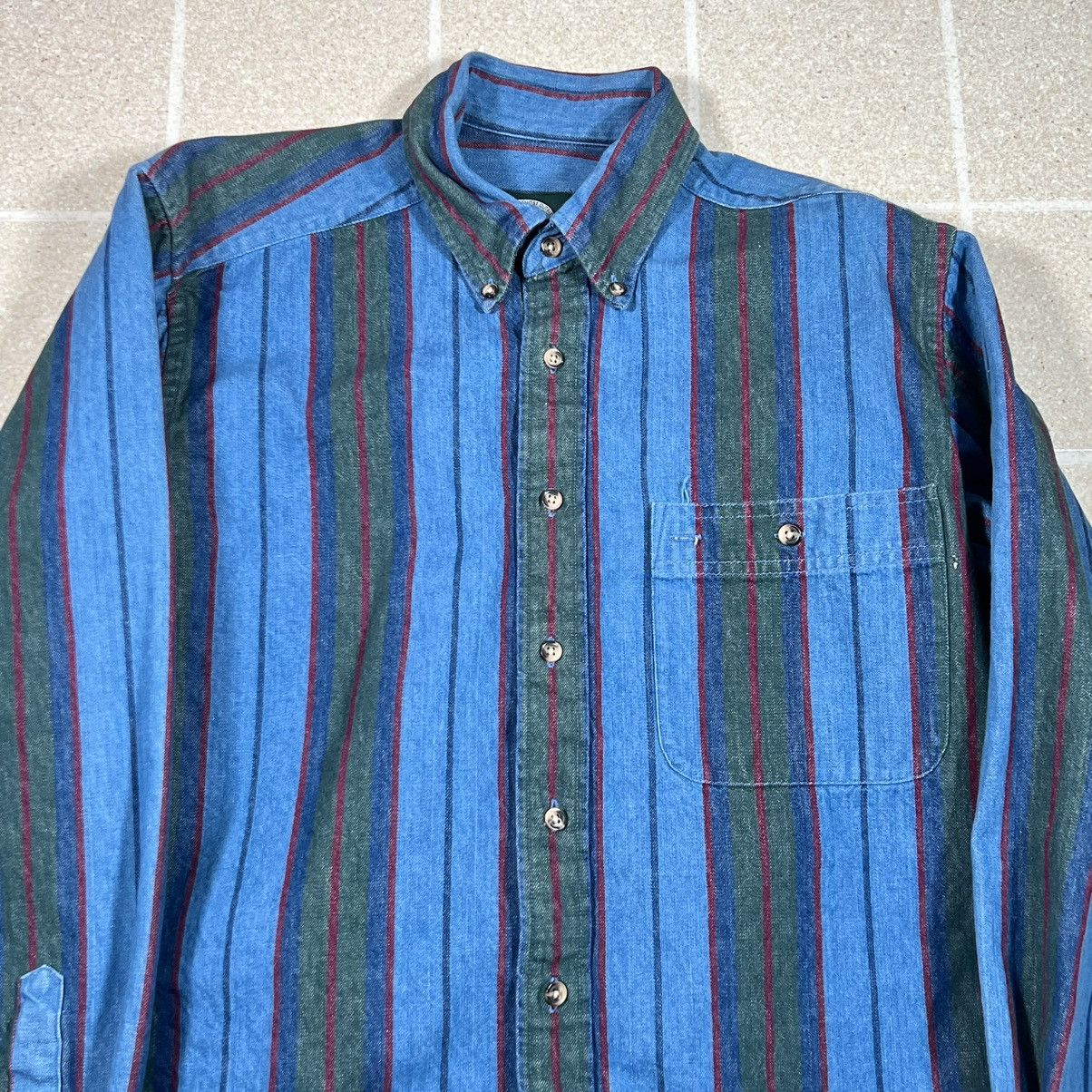 Cabelas × Vintage vintage cabelas outdoor gear denim stripped buttun up shirt Size US M / EU 48-50 / 2 - 2 Thumbnail