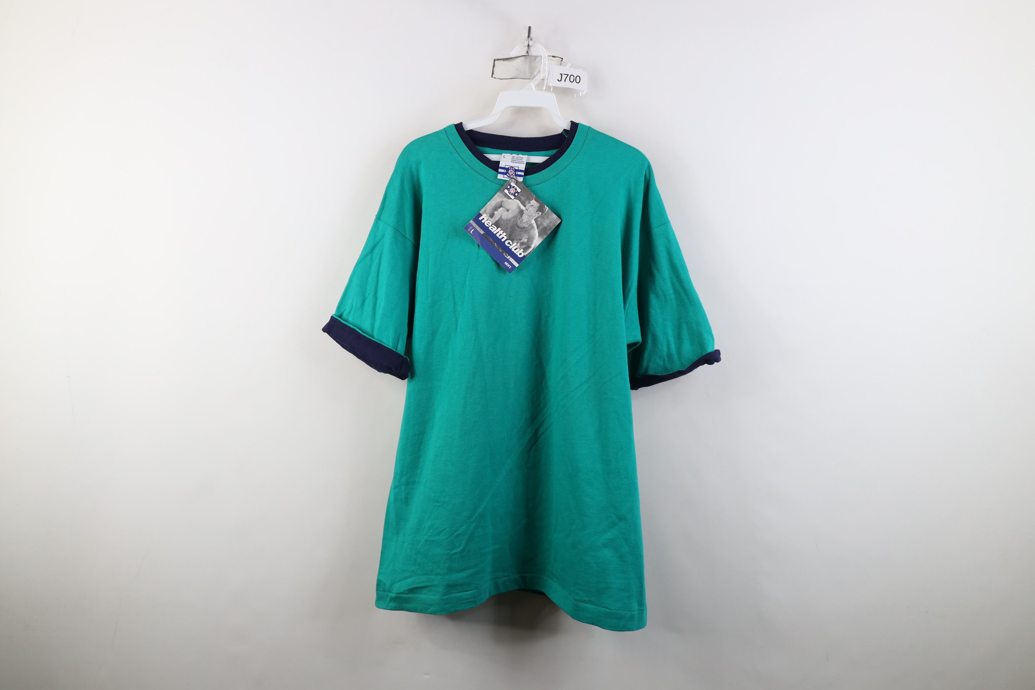 Vintage Deadstock Vintage 90s Streetwear Layered T-Shirt Teal USA Size US L / EU 52-54 / 3 - 1 Thumbnail