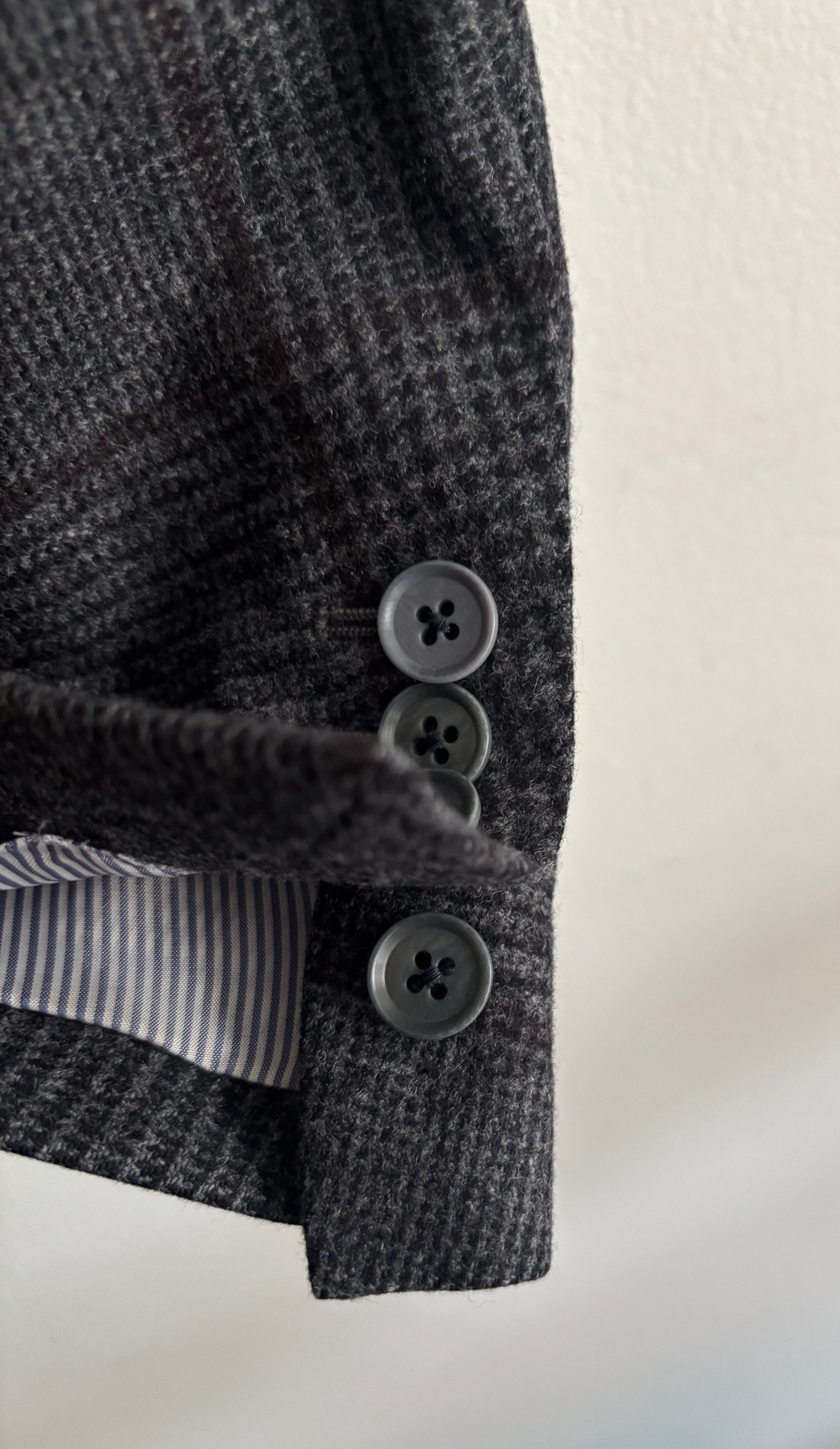 Eidos Napoli $1800 3 roll 2 Unlined Prince of Wales Check Sport Coat Size 42R - 13 Thumbnail
