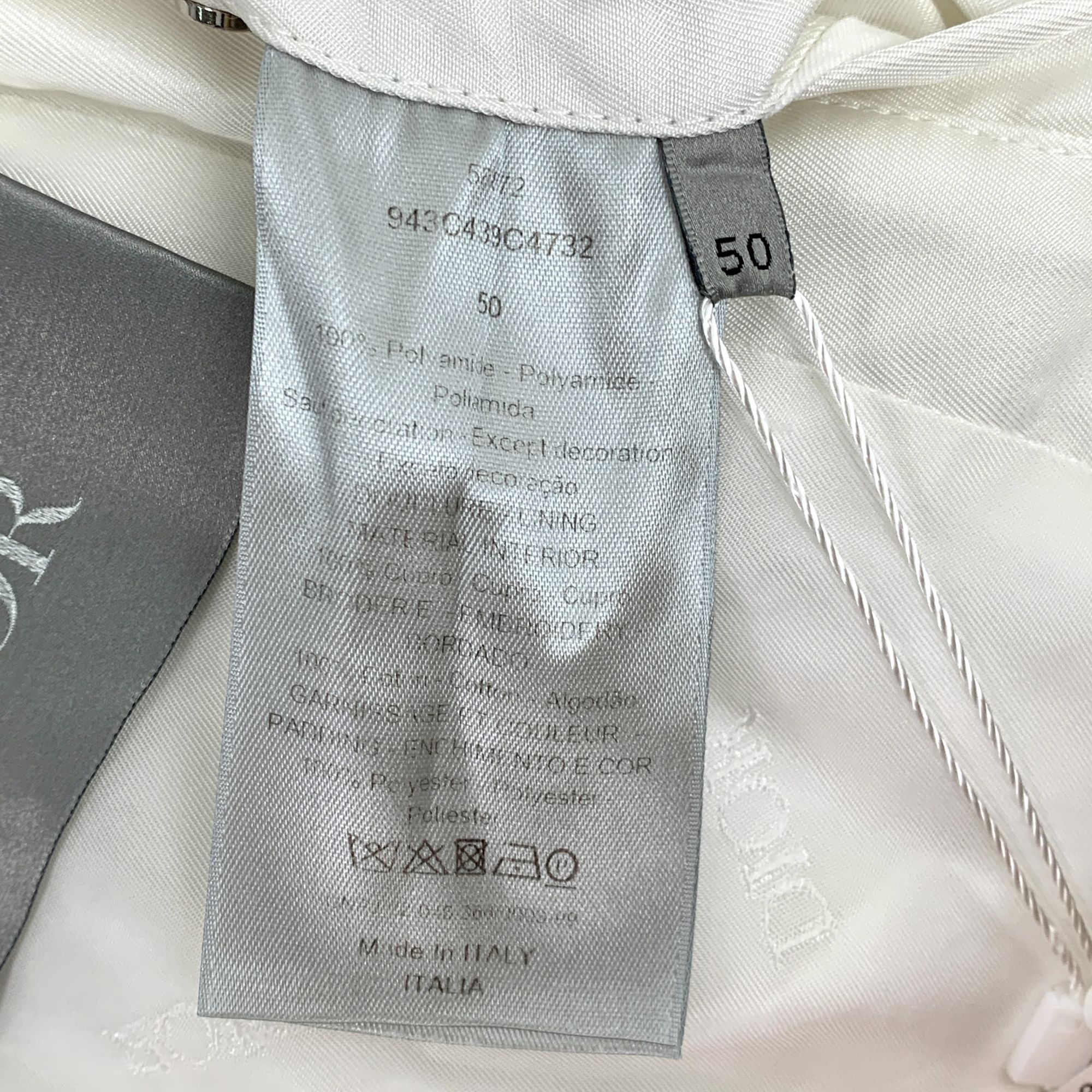 Dior Dior Mens White Satin Bomber Jacket With Zipper & Pockets Si Size US M / EU 48-50 / 2 - 6 Thumbnail