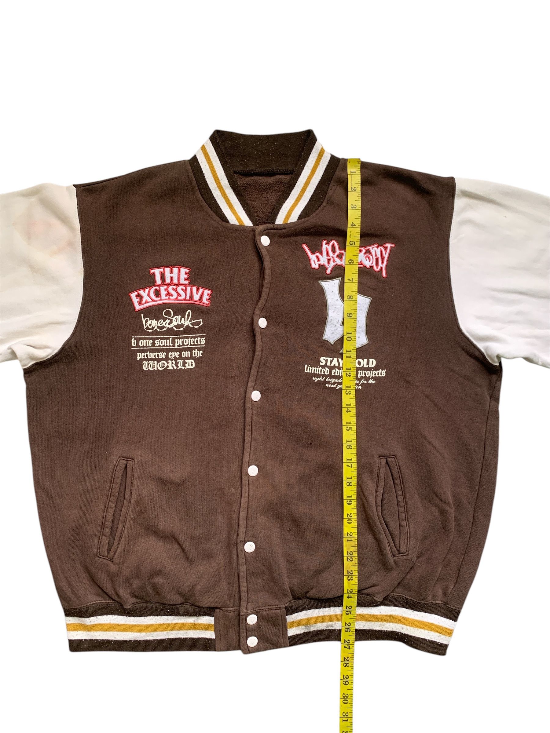 Japanese Brand Rare Design B One Soul Varsity Jacket Size US L / EU 52-54 / 3 - 13 Thumbnail