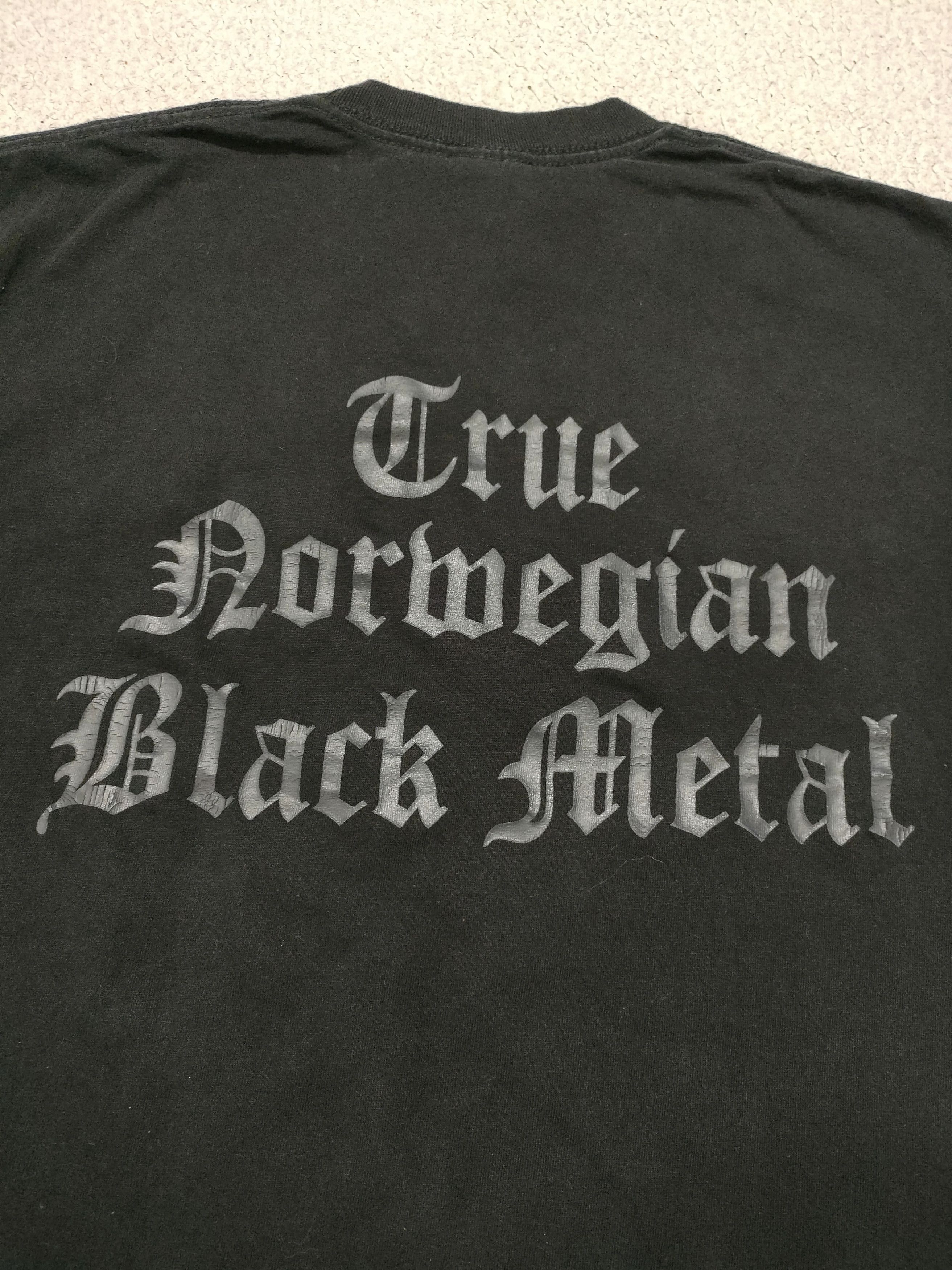 Band Tees Early 00s DARKTHRONE black on black print T-Shirt Size US L / EU 52-54 / 3 - 11 Thumbnail