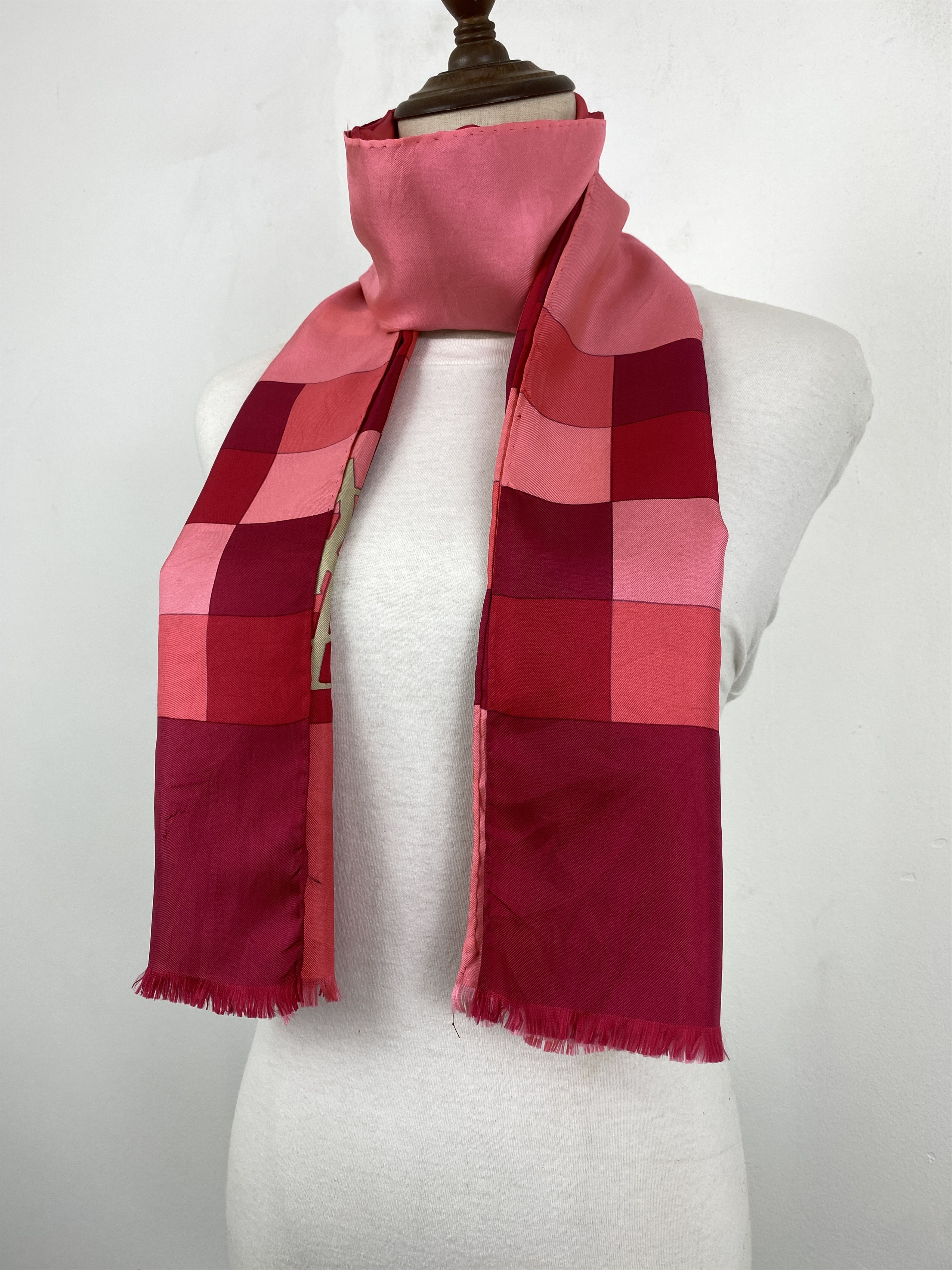 Vintage × Yves Saint Laurent Vintage Yves Saint Laurent Silk Scarf SN0006 Size ONE SIZE - 2 Thumbnail