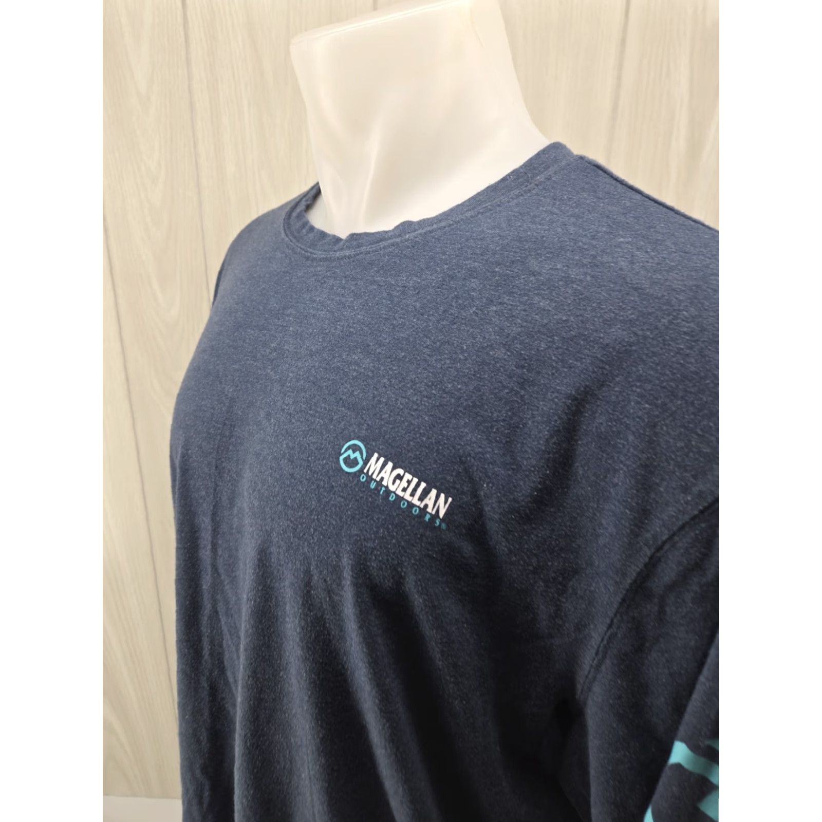 Vintage Magellan T-Shirt Mens 2XL Blue Classic Fit Long Sleeve Outdoors Sz 2XL Size US XXL / EU 58 / 5 - 5 Thumbnail