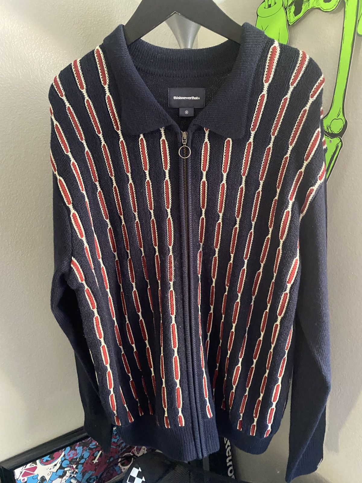 thisisneverthat Thisisneverthat Chain Zip Up Polo Size US M / EU 48-50 / 2 - 2 Thumbnail