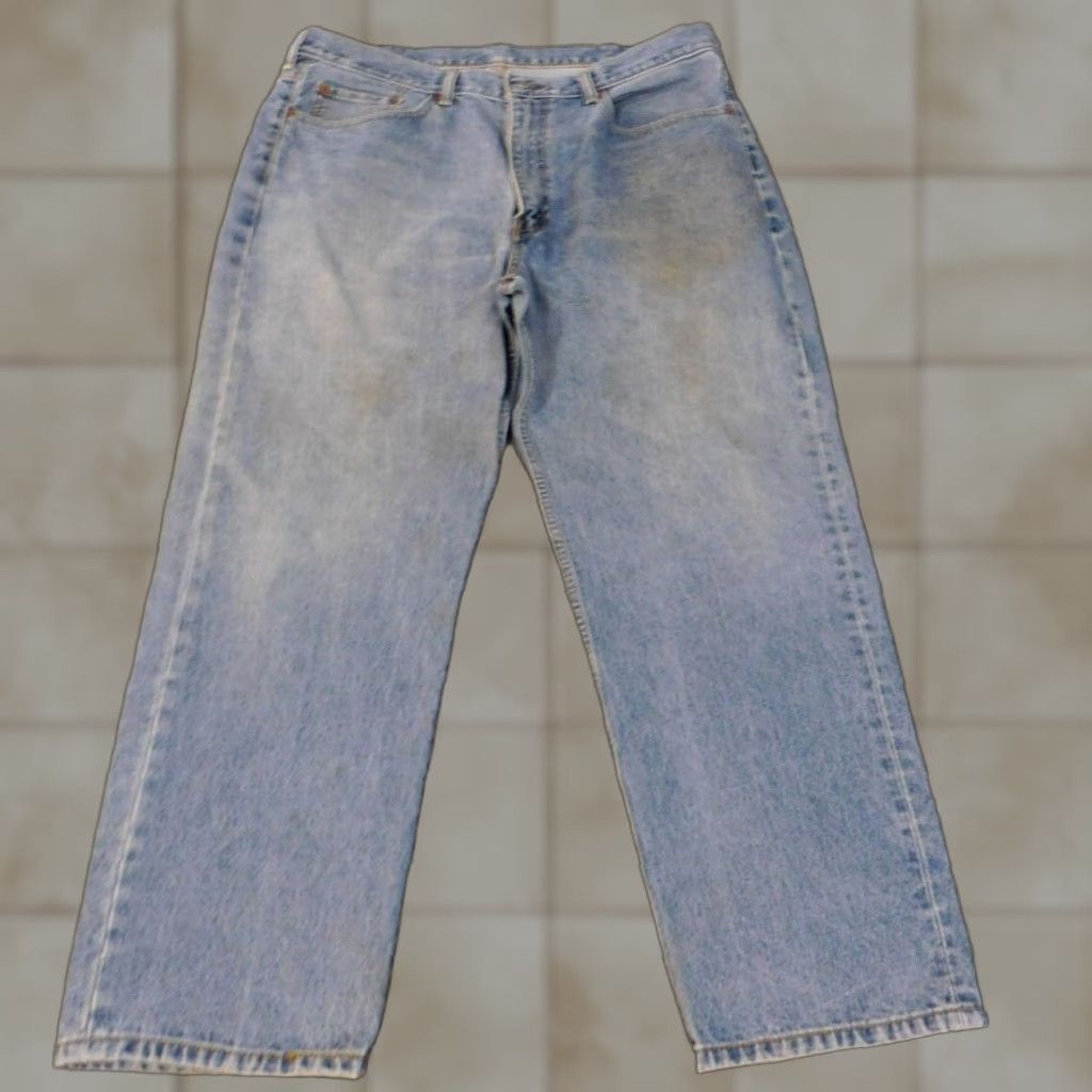 Levi's Levis 550 Jeans Mens 38x29 Blue Relaxed Denim Straight Pocket Zipper Regular 550 Model Cowboy Vintage No 90s Size US 38 / EU 54 - 1 Thumbnail
