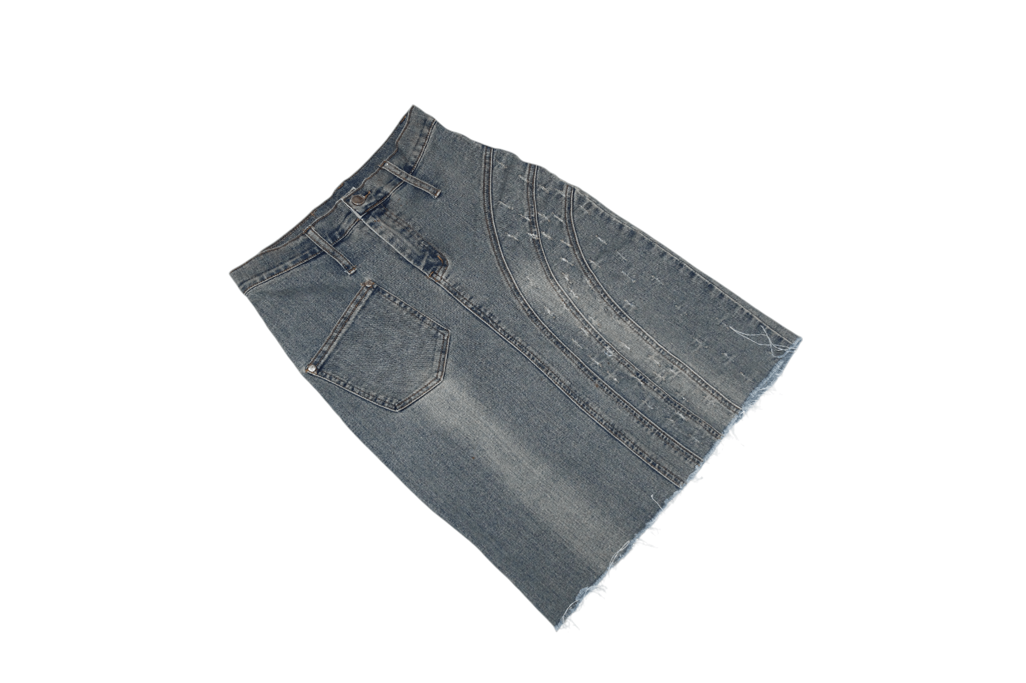Beauty Beast 70's 80's Beauty Angel Paris Rips Distressed Faded Denim Size 26" / US 2 / IT 38 - 2 Thumbnail