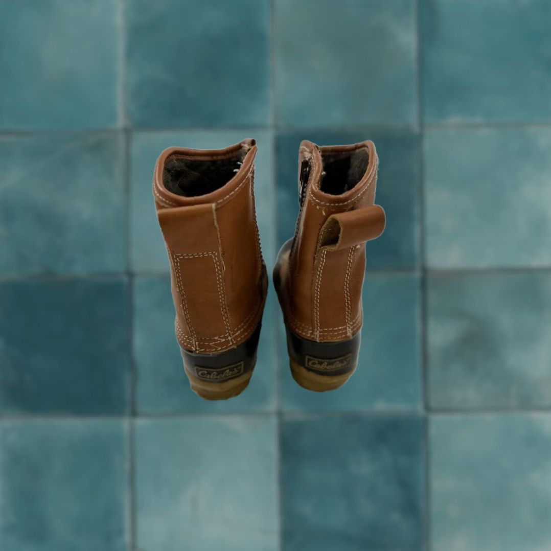 Vintage Cabela's Women's Brown Leather Rain Boots, US 7, Steel Shank, Waterproof Size US 5 / IT 35 - 4 Thumbnail
