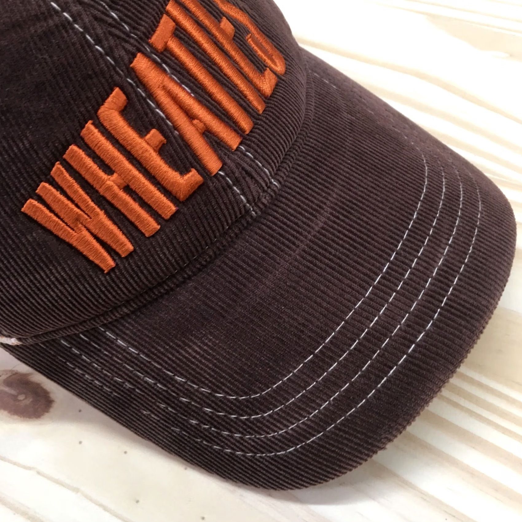 Logo 7 Wheaties Trucker Hat Mens Brown One Size Embroidered Logo Corduroy Curved Brim Size ONE SIZE - 6 Thumbnail