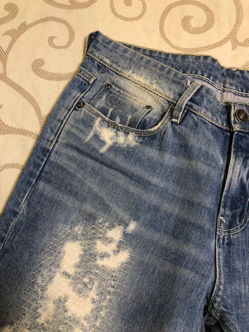 G-Star G-Star RAW 3301 Distressed Wash Heavy Fade & Paint Archive Size US 32 / EU 48 - 6 Thumbnail