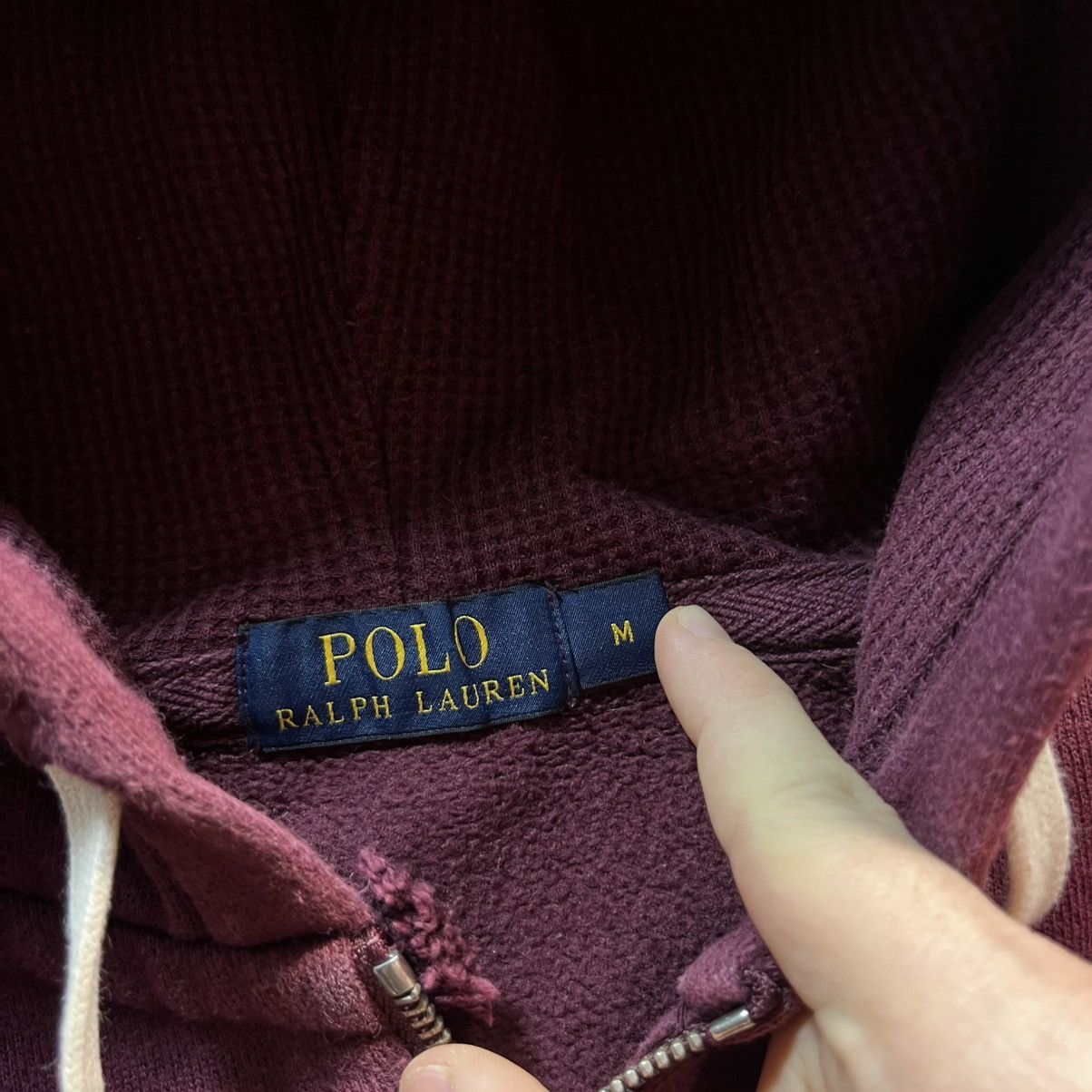 Polo Ralph Lauren Burgundy Polo Ralph Lauren Vintage Small Pony Zip Hoodie Size US M / EU 48-50 / 2 - 7 Thumbnail