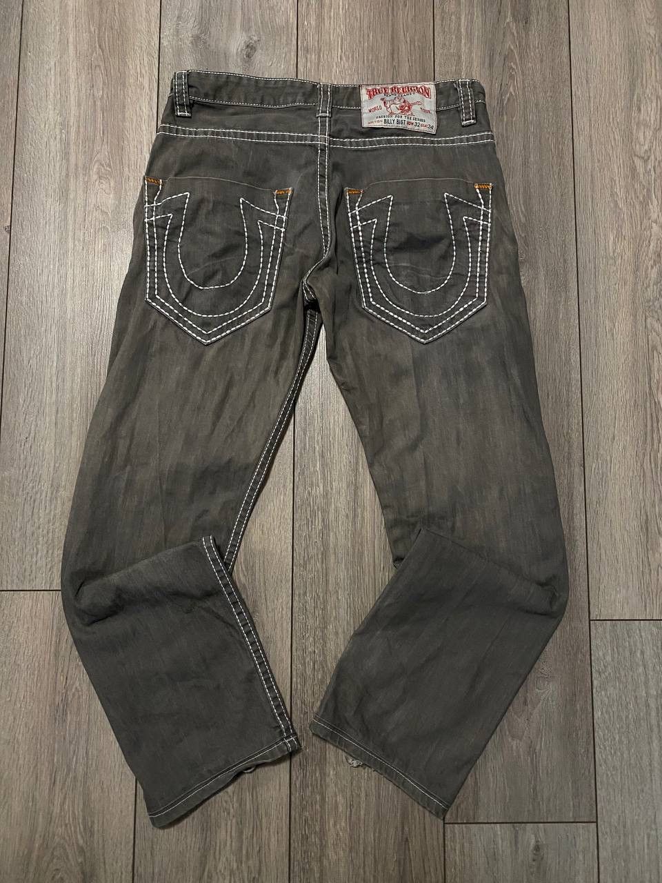 True Religion Vintage True Religion Denim Jeans Gray Fade Big Logo 32 Y2K Size US 32 / EU 48 - 1 Thumbnail