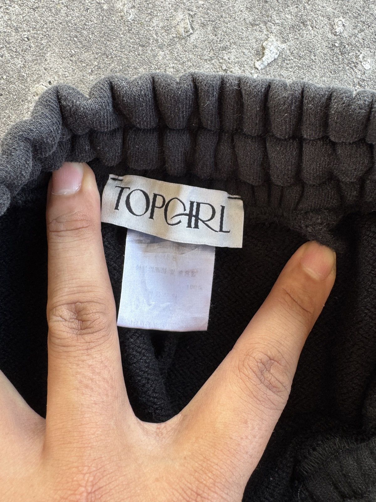 Japanese Brand Top Girl Black Wide Baggy Sweatpants Size US 28 / EU 44 - 8 Thumbnail