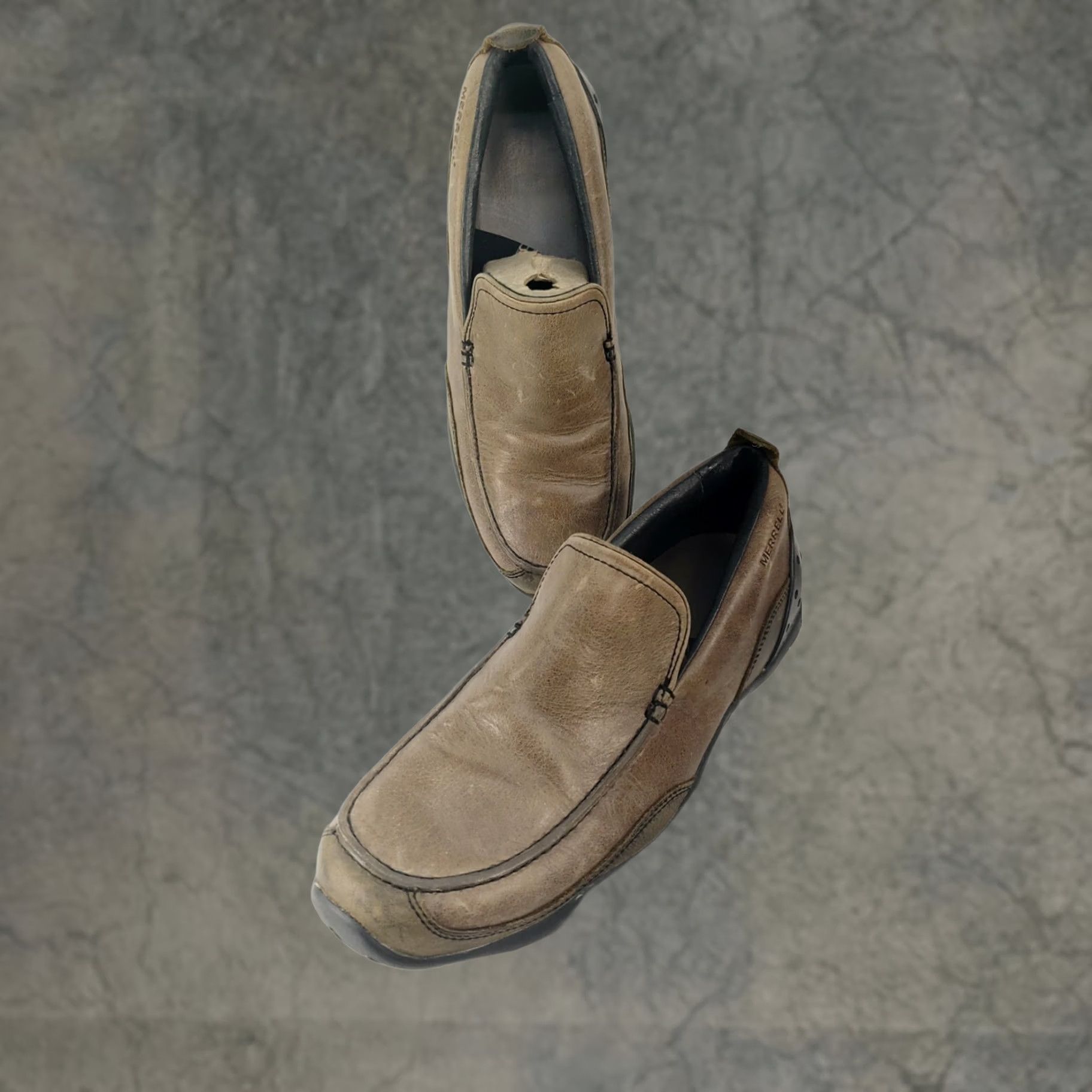 Merrell Merrell Veer Loafers Brown Leather Slip-On Men's 9M J43865 Size US 9 / EU 42 - 1 Thumbnail