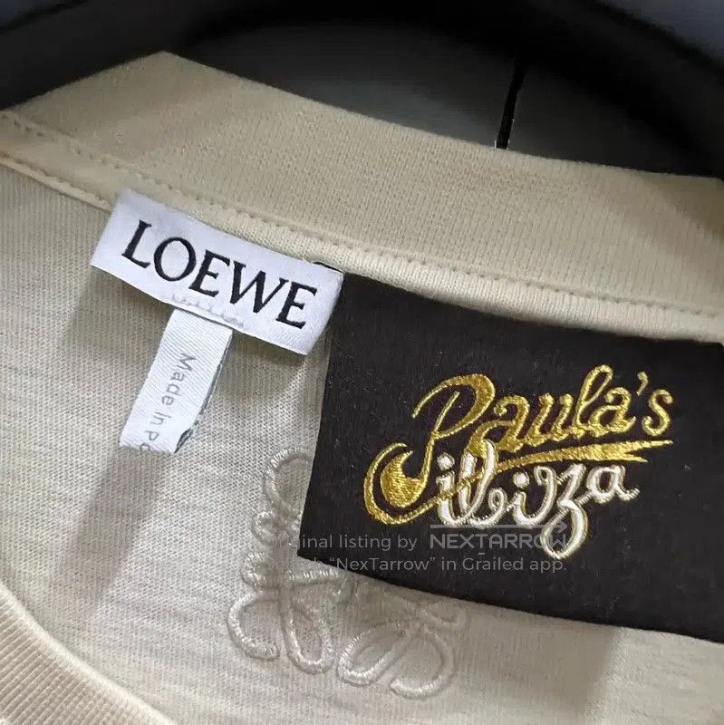 Loewe Loewe Summer White Cotton Logo Tee . Size XS / US 0-2 / IT 36-38 - 2 Thumbnail