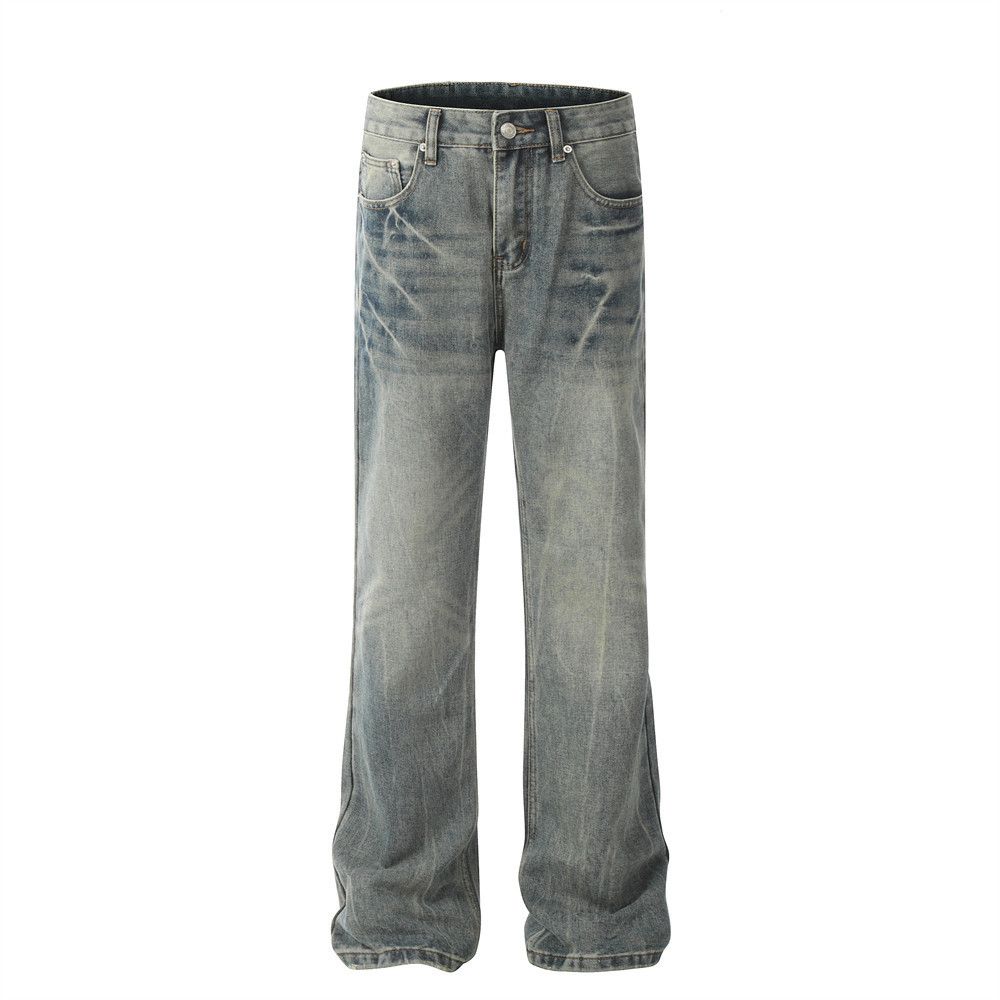 Japanese Brand × Vintage Retro washed casual simple loose straight distressed jeans Size US 32 / EU 48 - 1 Thumbnail
