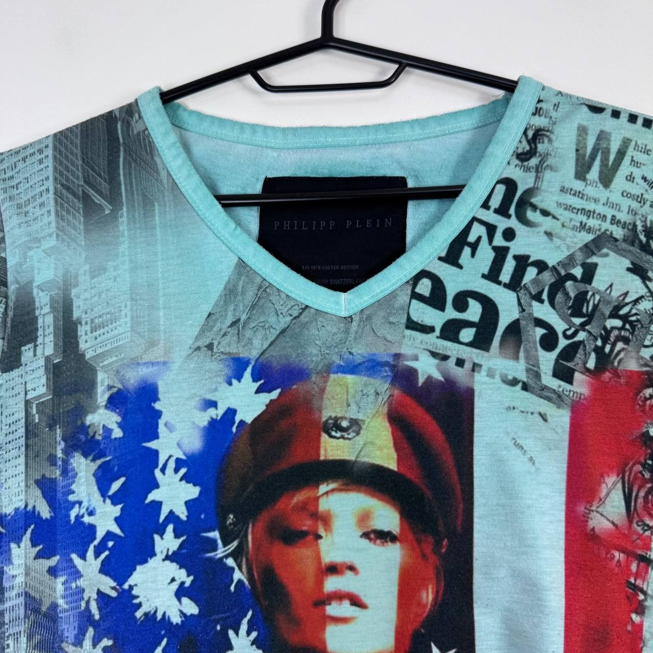 Philipp Plein Philipp Plein Graphic T-Shirt USA Flag Designer Luxury M Size US M / EU 48-50 / 2 - 2 Thumbnail