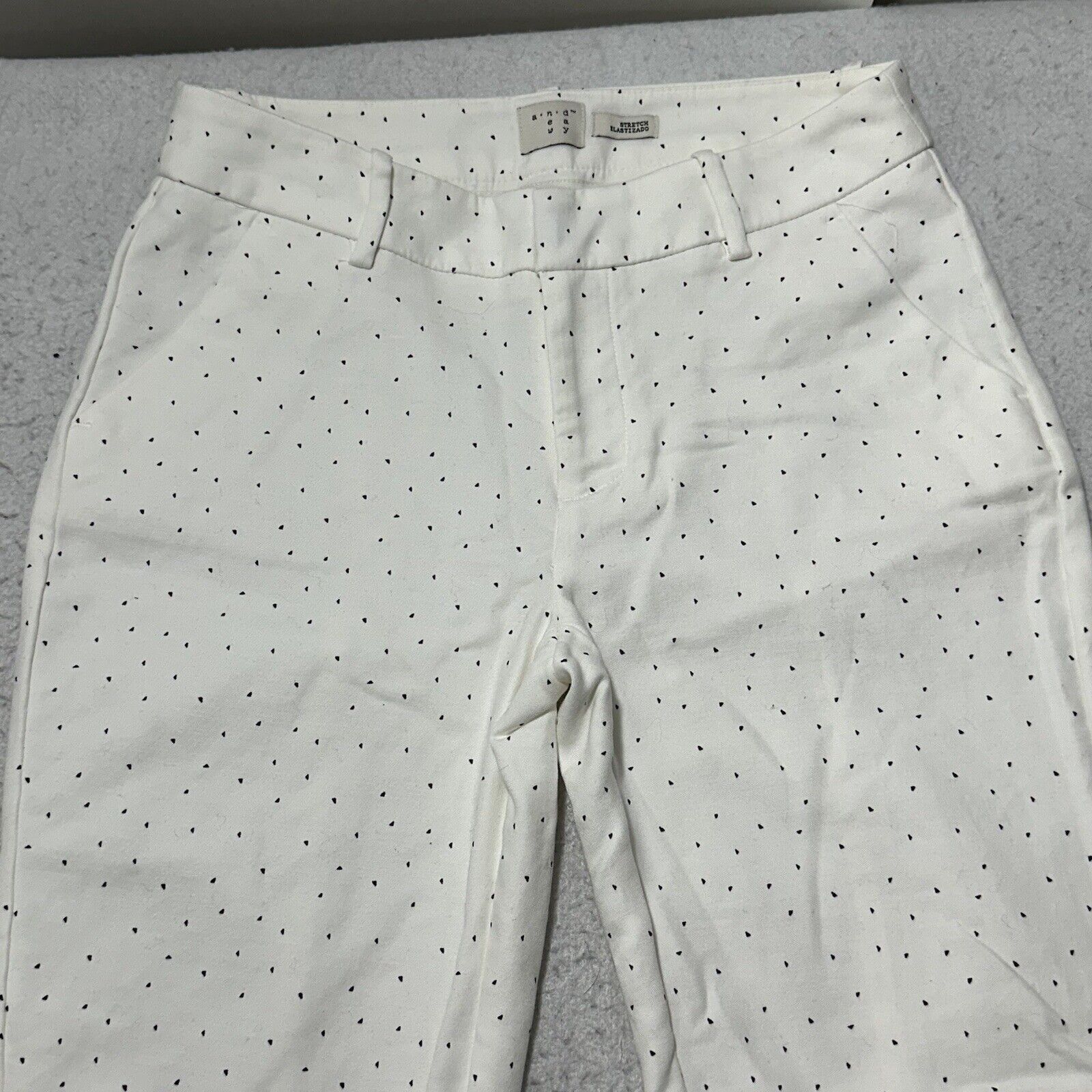 Other A New Day 0 Low Rise White Black Polka Dot Chino Pants Size 25" / US 0 / IT 36 - 2 Thumbnail