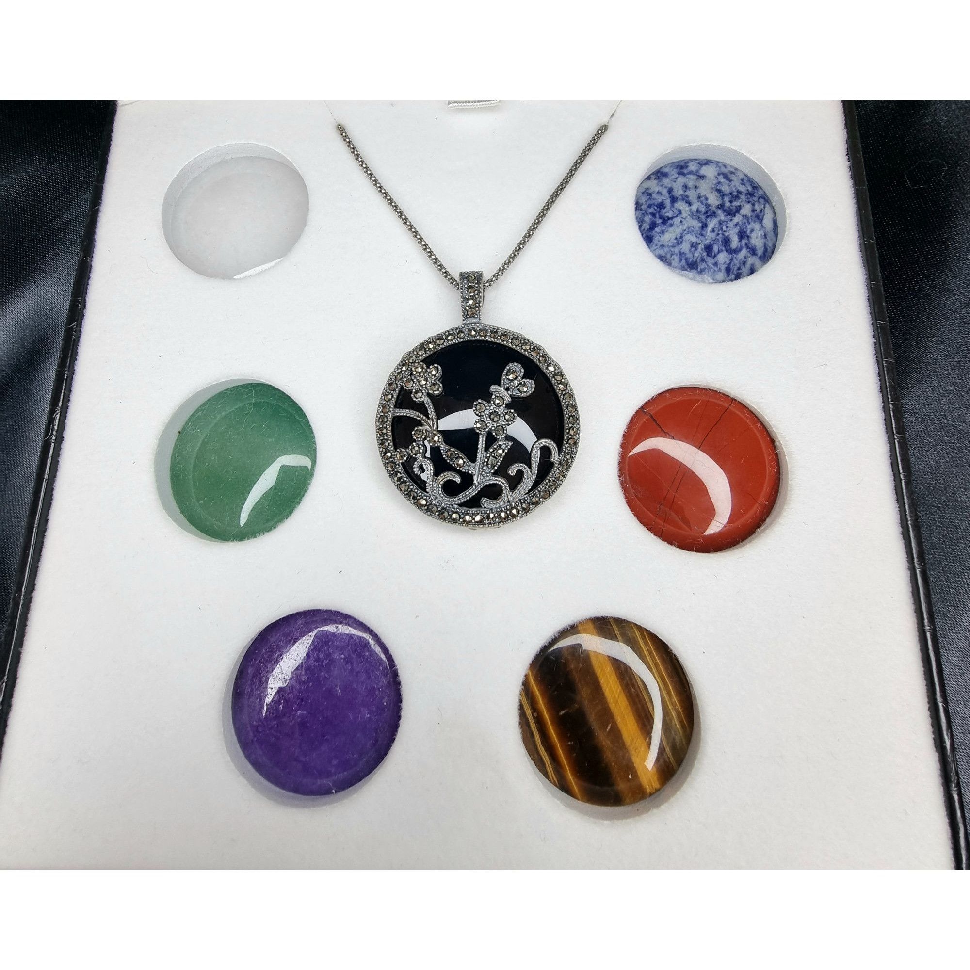 Vintage Rare Find Vintage Sterling Silver Pendant Necklace With Inte Size ONE SIZE - 1 Thumbnail