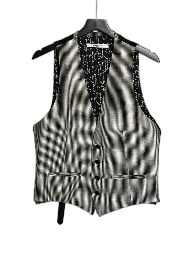 Givenchy Givenchy Houndstooth Pattern Vest Size US L / EU 52-54 / 3 - 1 Thumbnail