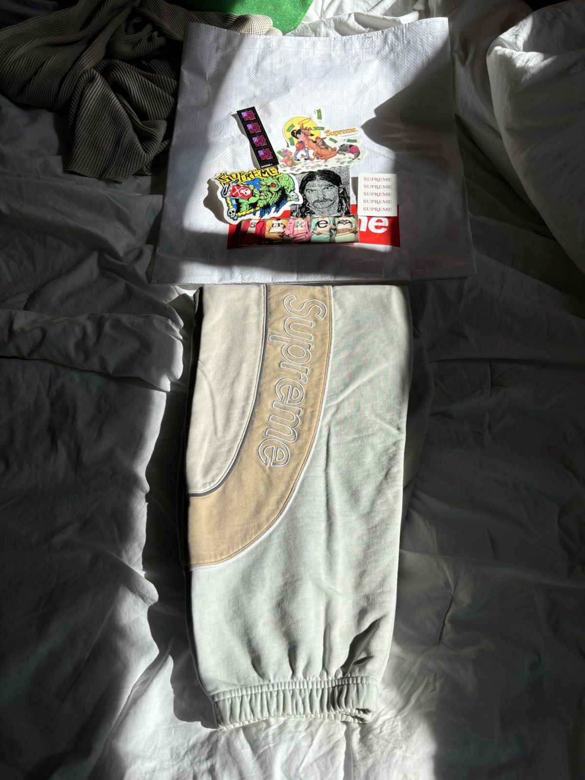 Supreme Supreme Track Paneled Sweatpant “Pale Blue” SS21 Size US 32 / EU 48 - 1 Thumbnail