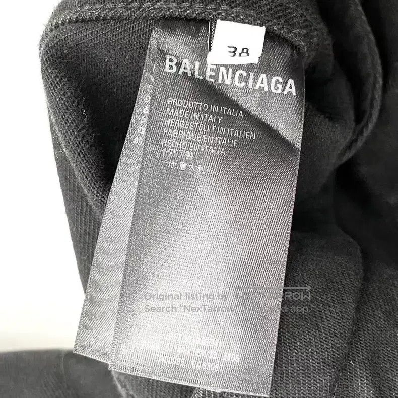 Balenciaga Balenciaga Black Denim Jacket with Back Diamond Big Logo Size XS / US 0-2 / IT 36-38 - 7 Thumbnail