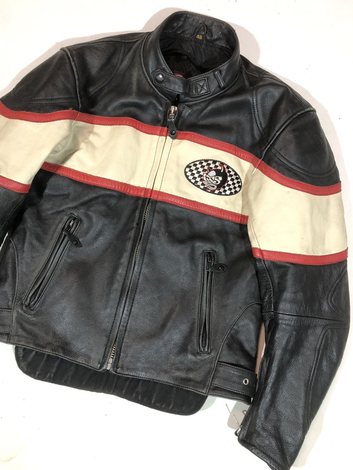 Ferrari × Honda × Yamaha IXS motorcycle Leather Jacket Racing vintage Size US S / EU 44-46 / 1 - 6 Thumbnail